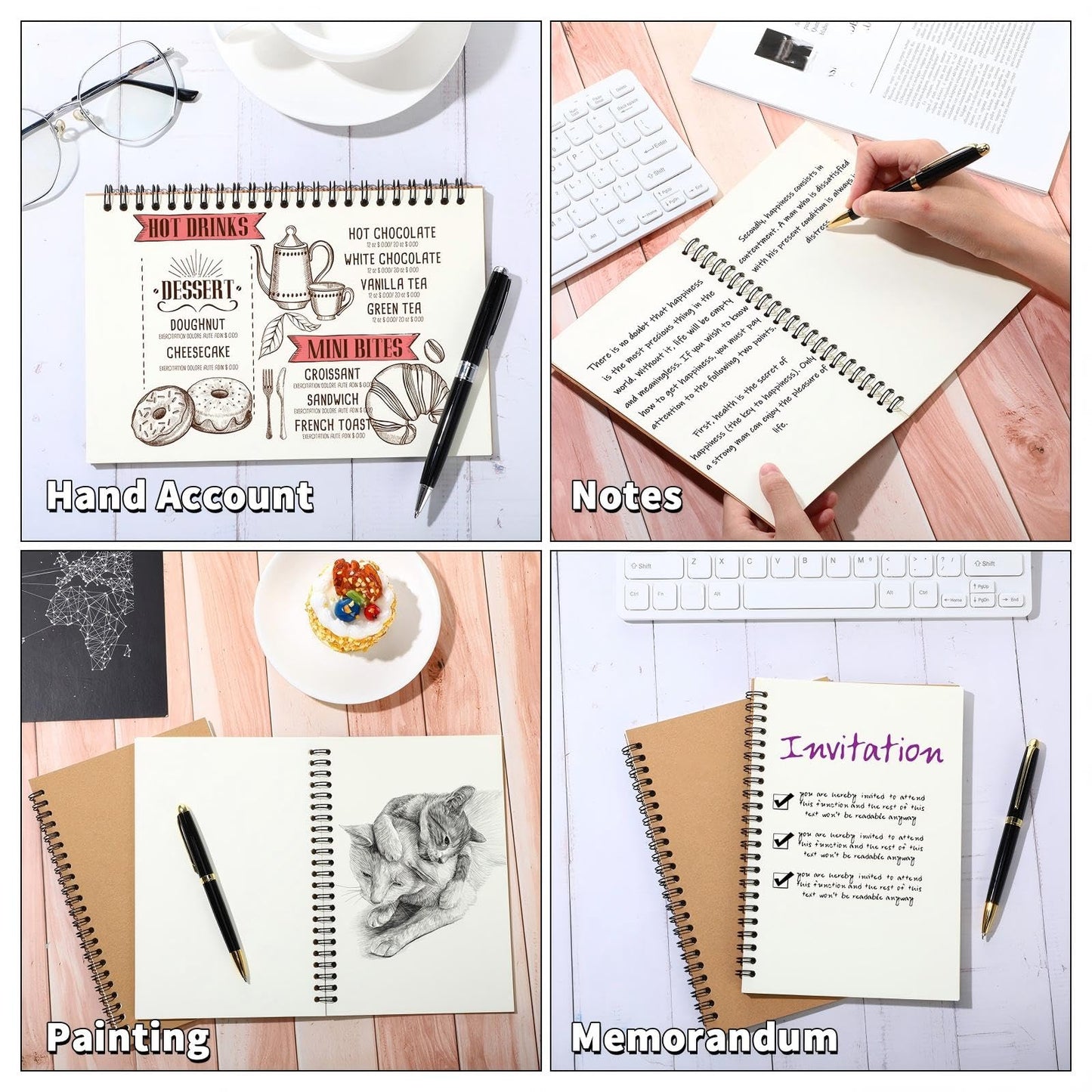 Epakh 22 Pack Spiral Notebooks A5 Bulk Back to School Hardcover Spiral Journal Notebook 5.5 x 8.3 Inch, First Day of School Journal Paper Notebook for Writing, 50 Sheets 100 Page (Unlined,Brown)