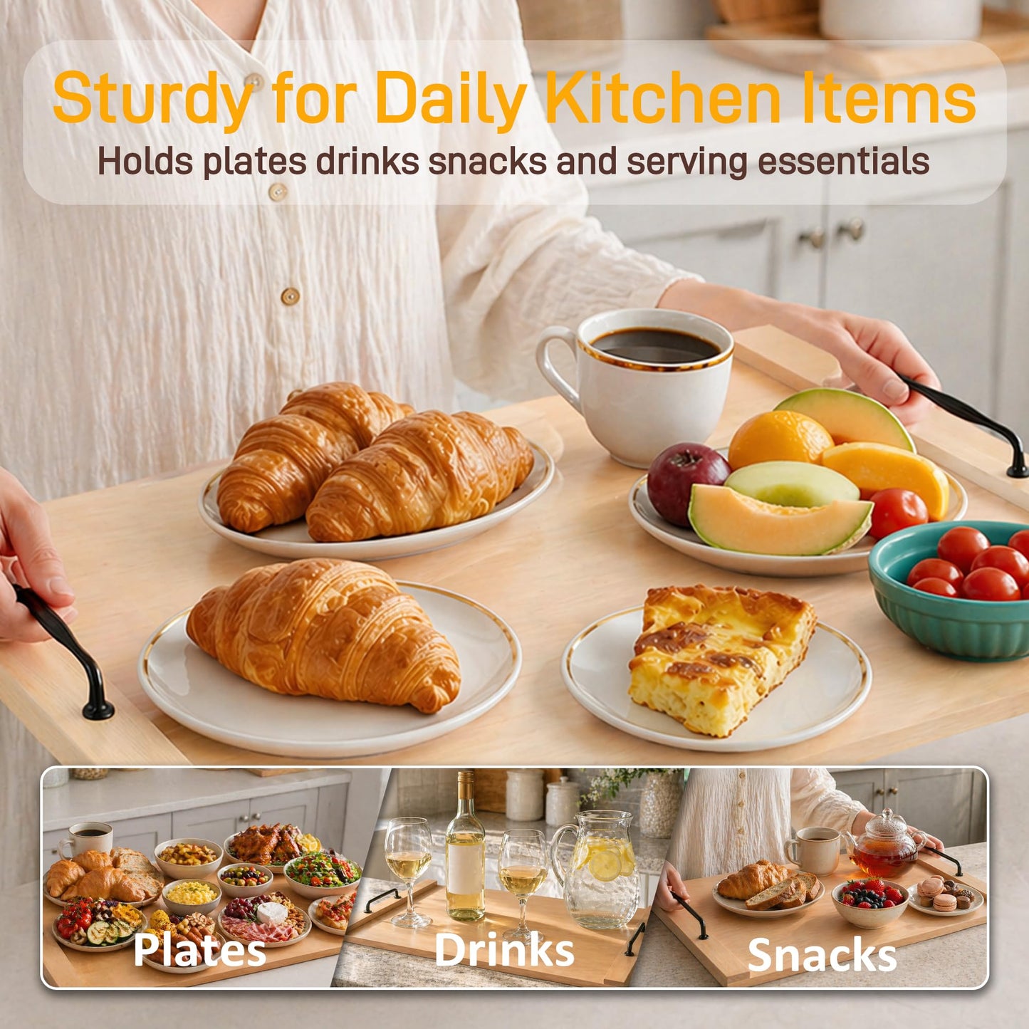Sevenjungle Noodle Board Stove Cover, Wooden Stovetop Cover with Non-Slip Feet, Handle & Raised Lip, Extra Counter Space for Kitchen (29.5” x 22” Natutal)