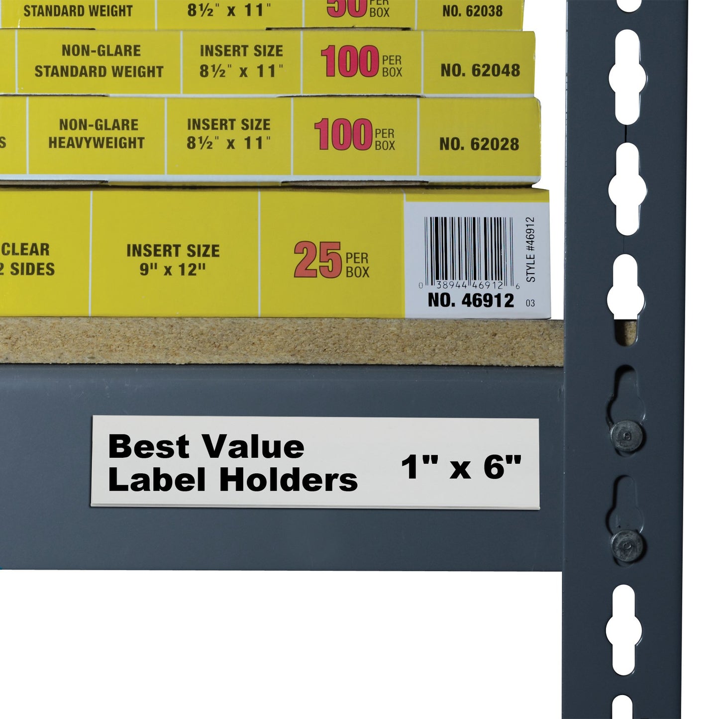 C-Line Self-Adhesive Label Holders, Top Load, 1 X 6, Clear, 50/pack