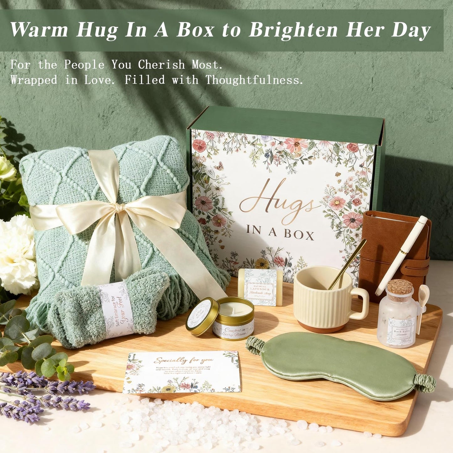 GIFTINBOX Mother s Day Gifts for Mom, Gift Baskets for Women, Birthday Gifts for Women, Get Well Soon Gift After Surgery, Self Care Package Spa, Sympathy Gift Baskets Thinking of You for Sister, Wife