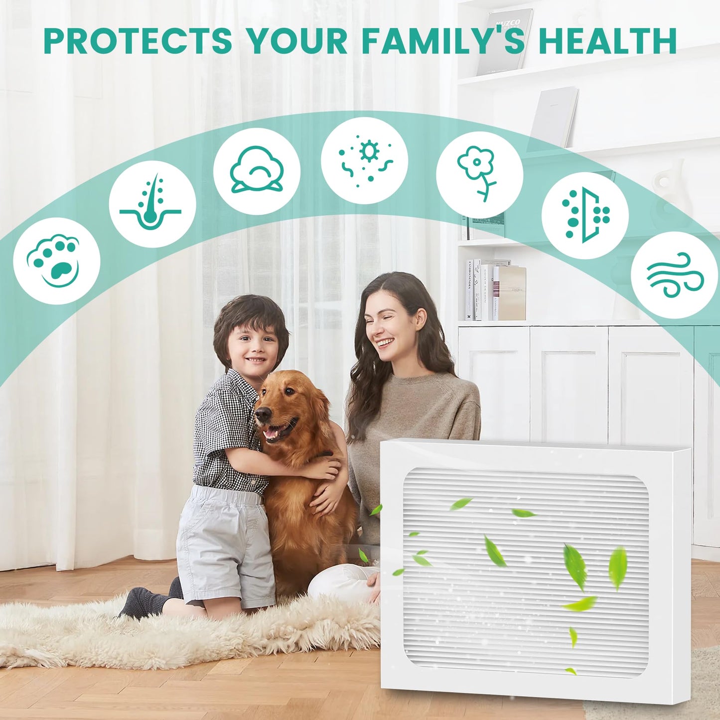 9 x 11 x 1 MERV 13 Replacement Dehumidifier Filter Compatible with Santa Fe Compact70, Ultra70, Element, Compact2, UA 65H dehumidifier Models, Upgraded, 4 Pack