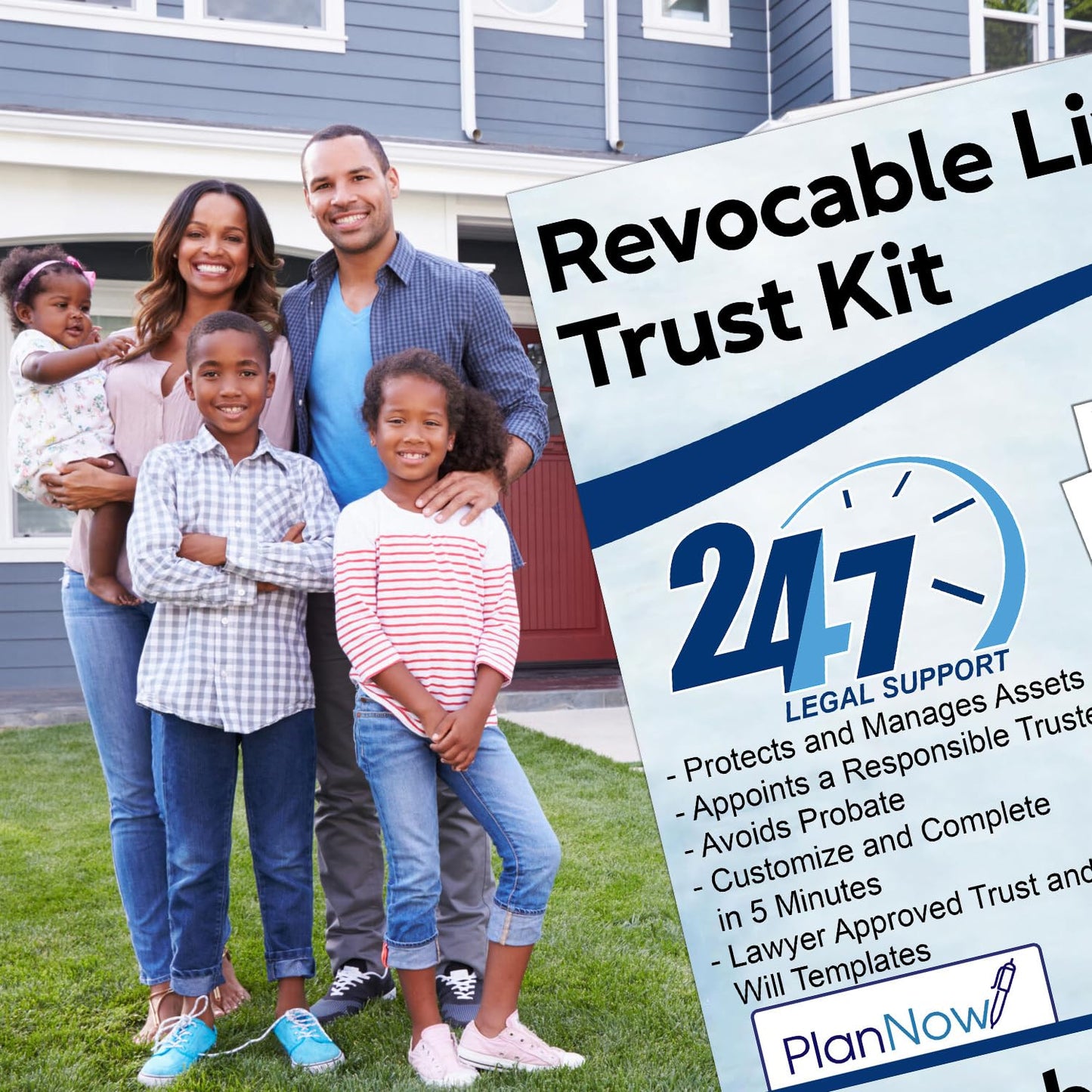 PlanNow Revocable Living Trust Kit for Individuals -Do It Yourself Revocable Trust Forms to Protect Family, Assets & Yourself - Cost-Effective with Easy Step-by-Step Instructions - Attorney-Approved