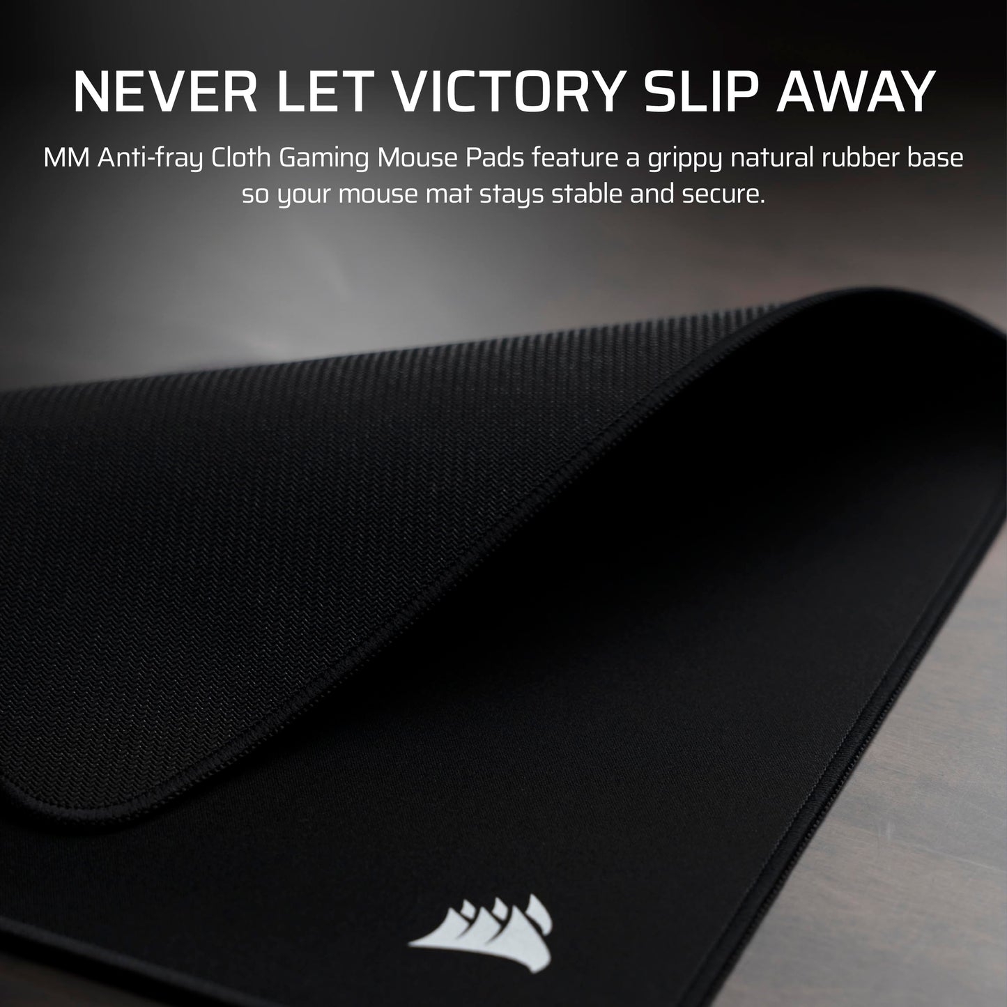 Corsair MM Anti-Fray Cloth Gaming Mouse Pad – XXXL (1220 x 590mm), Precision Micro-Woven Surface, Non-Slip Natural Rubber Base, Stitched Edges – Black