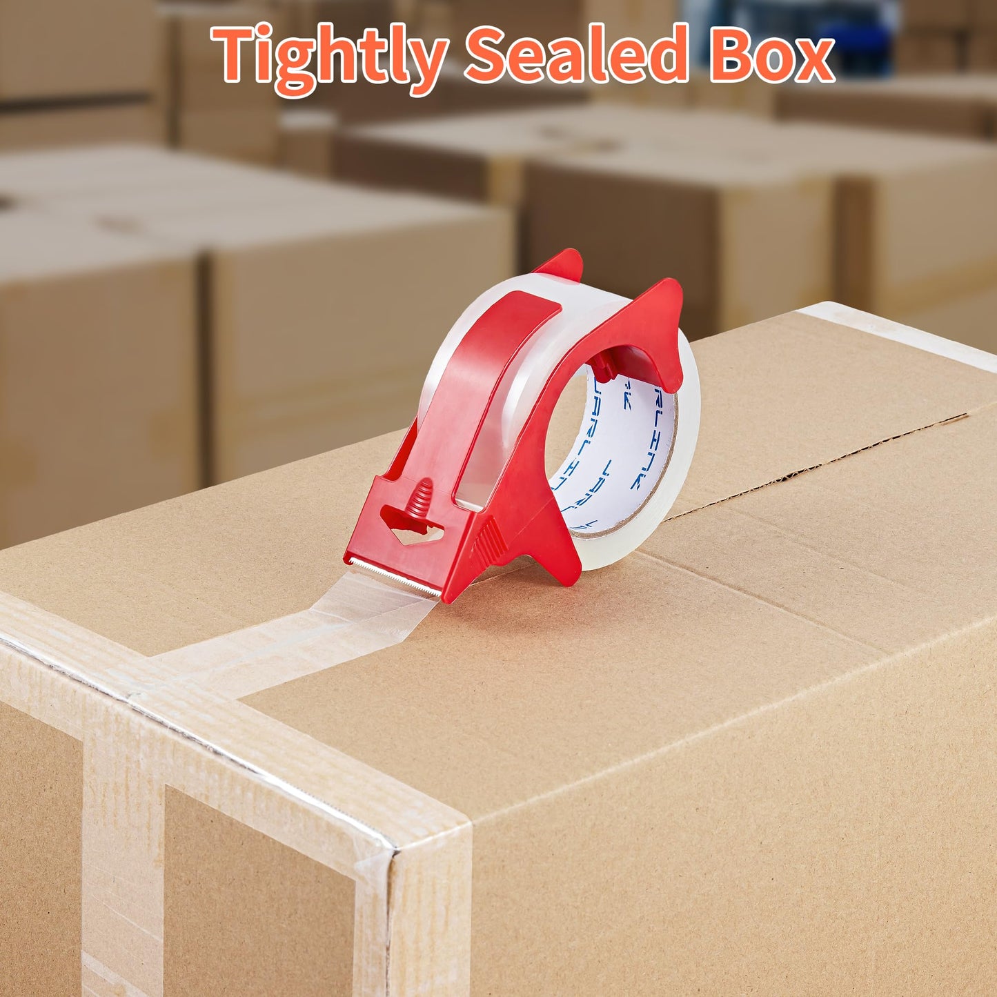 JARLINK 36 Rolls Clear Packing Tape with 2 Dispensers, Heavy Duty Packaging Tape Refills for Shipping Packaging Mailing, 2.7mil Thick, 1.88 inches Wide, 55 Yards Per Roll, 1980 Total Yards