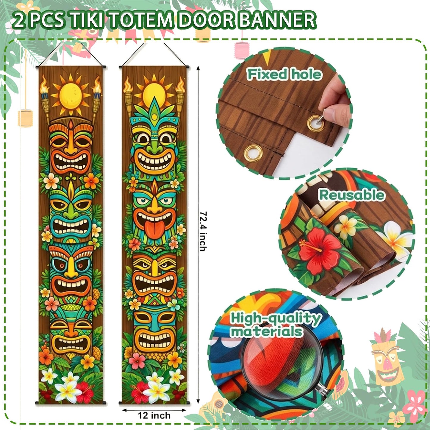 169 PCS Luau Party Decorations, Hawaiian Party Supplies - "ALOHA" Balloons, Hawaiian Boxes, Balloon Arch Garland Kit, Fringe Curtains, Palm Leaf, Table Cloth and Skirt