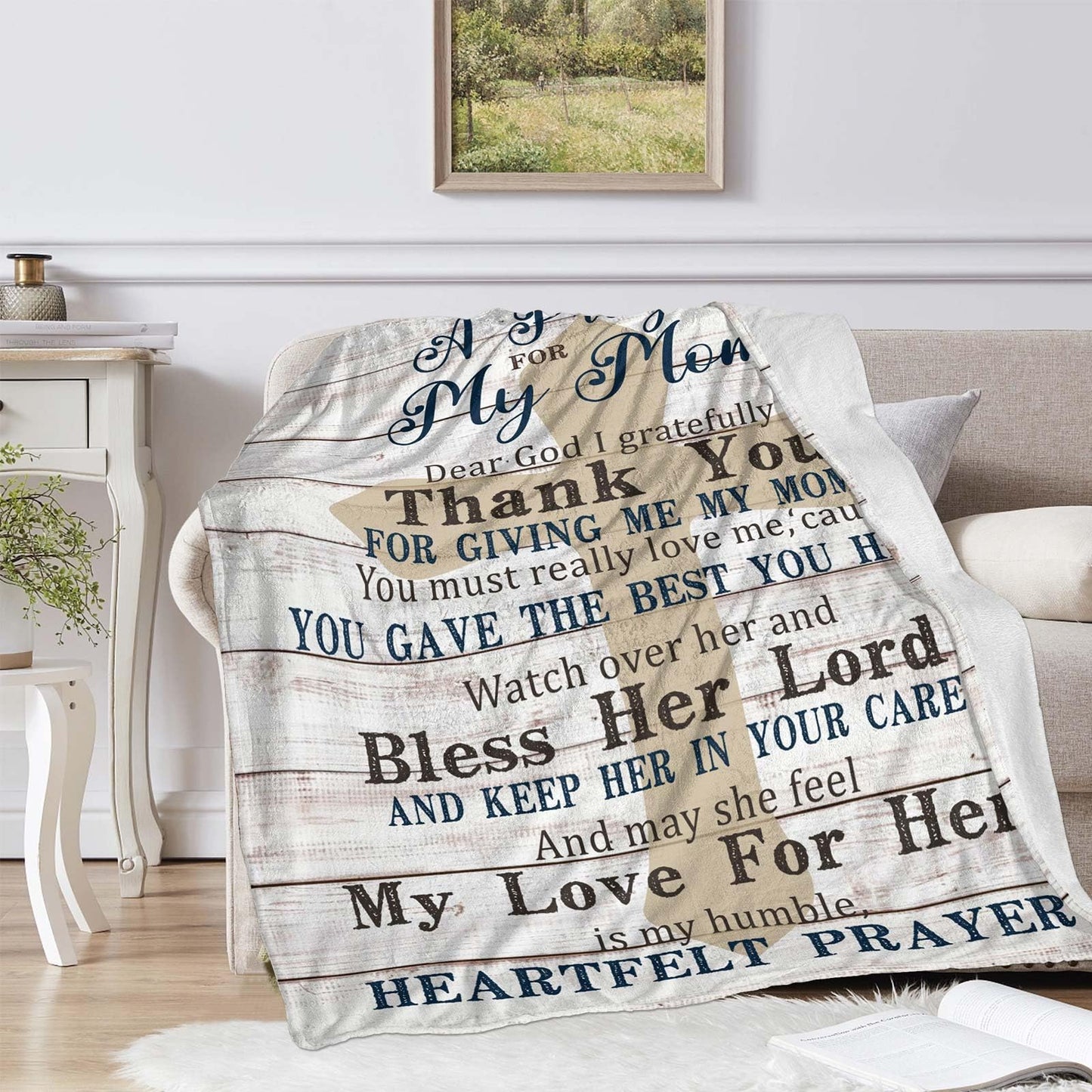 AIYUBOFUN Mom Blanket 60 x 50 inch - Mom Gifts from Daughter, Son - Mother Birthday Gifts - Moms Birthday Gift Ideas - Birthday Presents for Moms