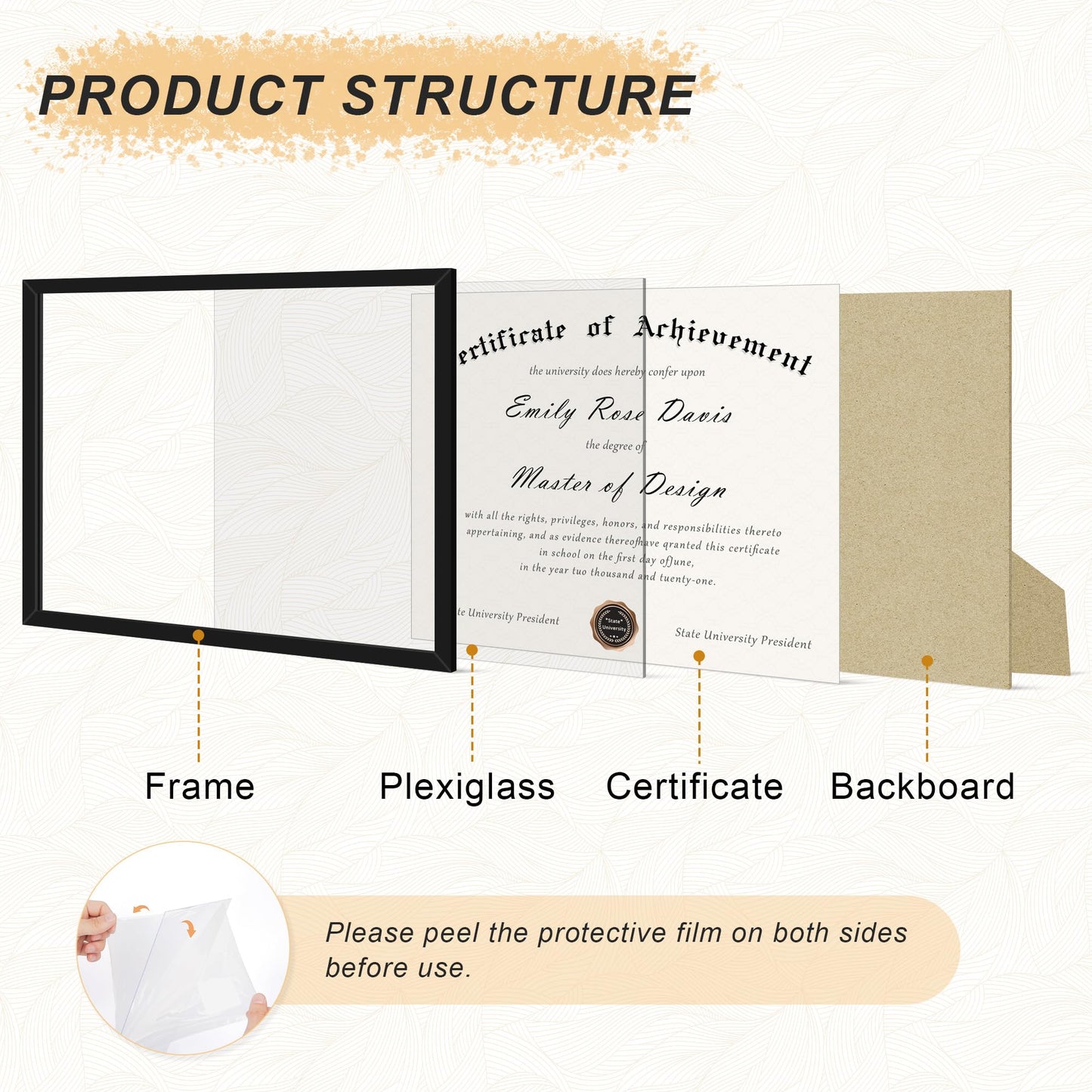 Fisnish 8.5x11 Picture Frame 20 Pack, Black Certificate Diploma Document Frames 8.5x11 for Wall and Tabletop