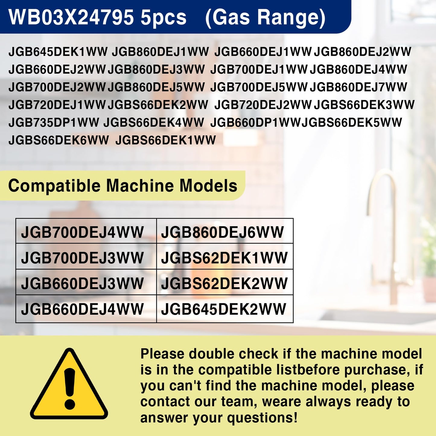 WB03X24795 Range Surface Burner Knob, 4396546 Gas Range Control Knob Replacement, AP5989028 Gas Range knobs Compatible with GE Stove (White 5pcs) PS11729080