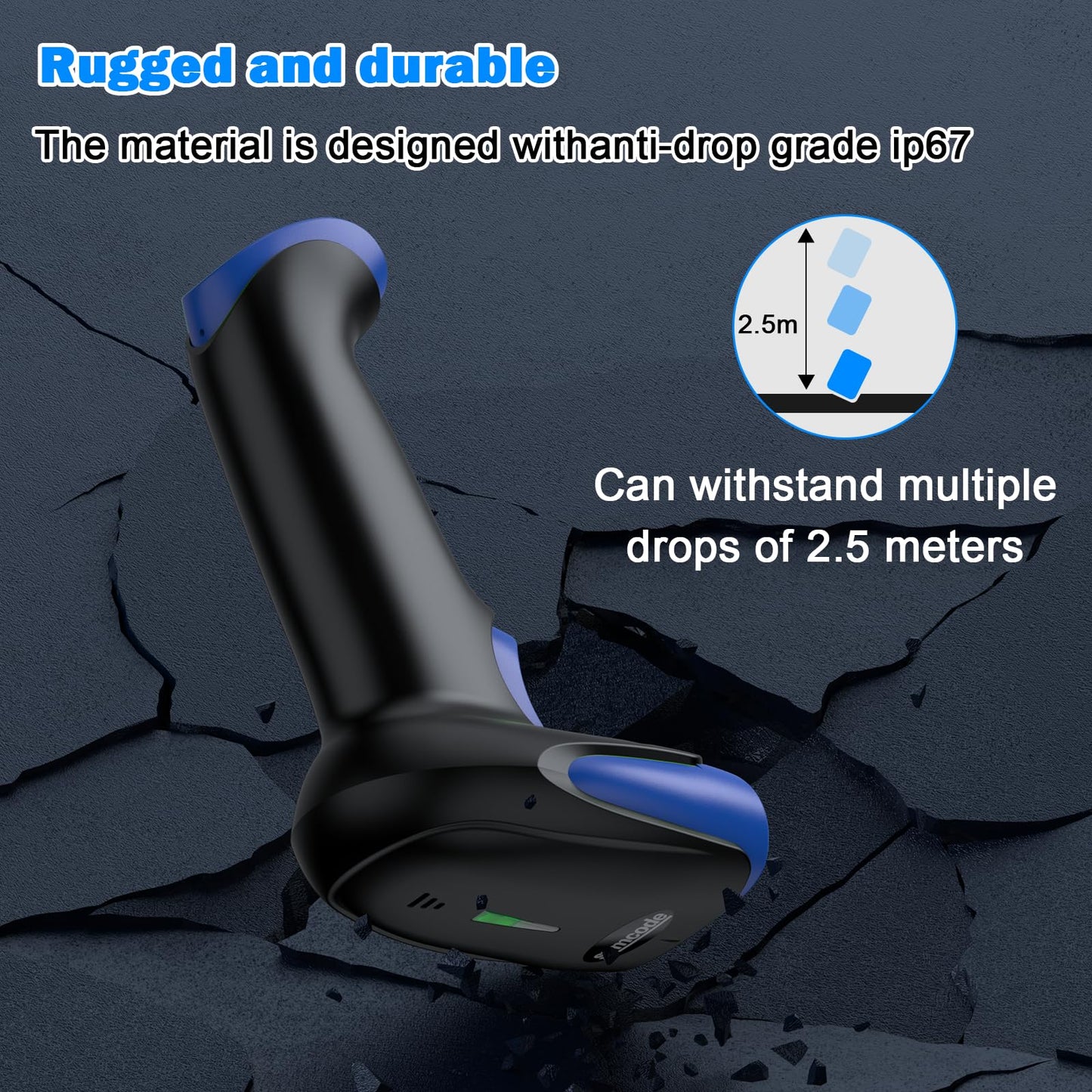 Symcode Wireless Bluetooth Barcode Scanner,3-in-1 Bluetooth & USB Wired & 2.4G Wireless Barcode Reader Scanner 2D 1D QR Code Automatic Fast Precise Bar Code Scanner for Phone Laptop Tablet