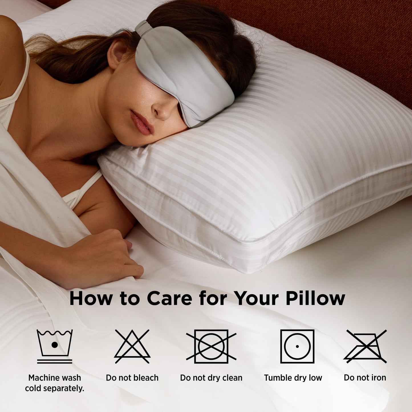 Bedsure Queen Size Bed Pillows Set of 2 - Hotel Quality Gusseted Down Alternative Pillow, 100% Cotton Cover PureWoven 300TC, Dual Chamber Fluffy Support Suitable for All Sleeping Positions