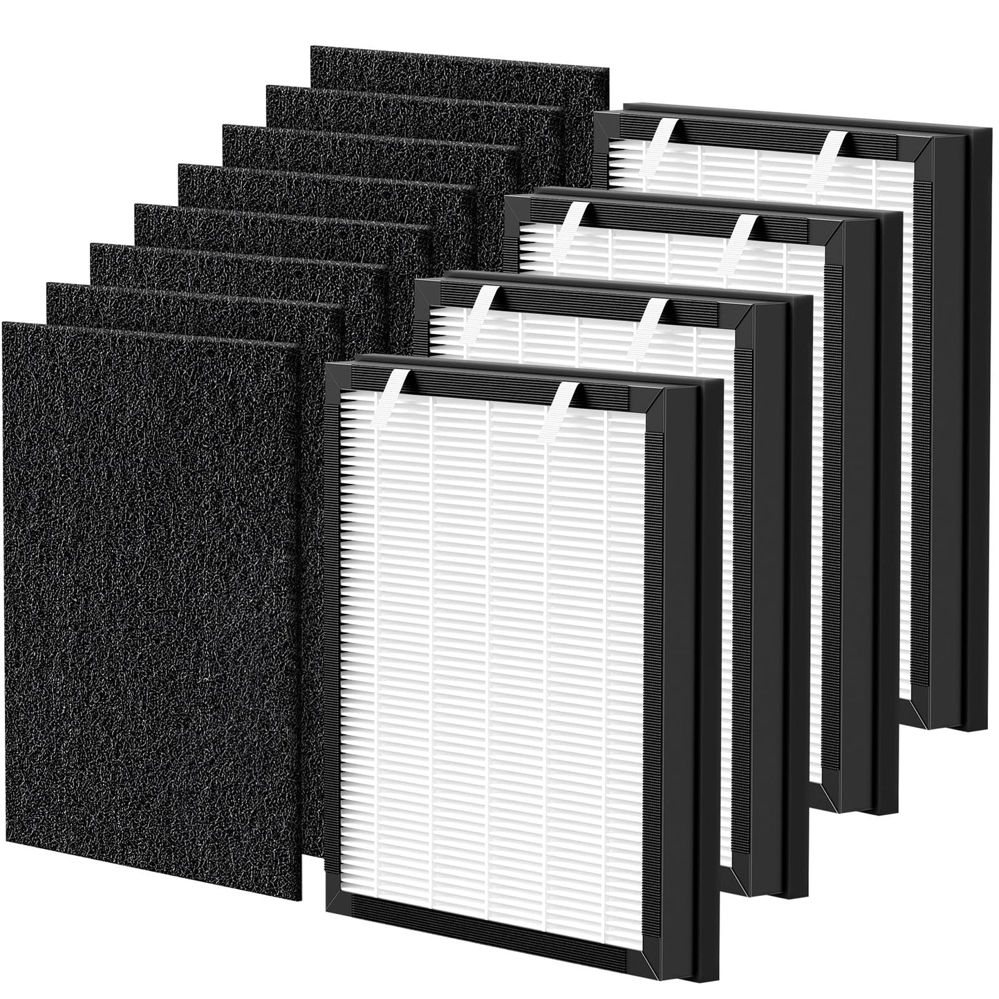 P358 Replacement Filter Compatible with HEAPETS P358 Pet Air Purifier, HEPA Air Filter for Pet Hair, Dander & Odor, Includes 8 Pre-Filters + 4 Combo HEPA & Carbon Filters