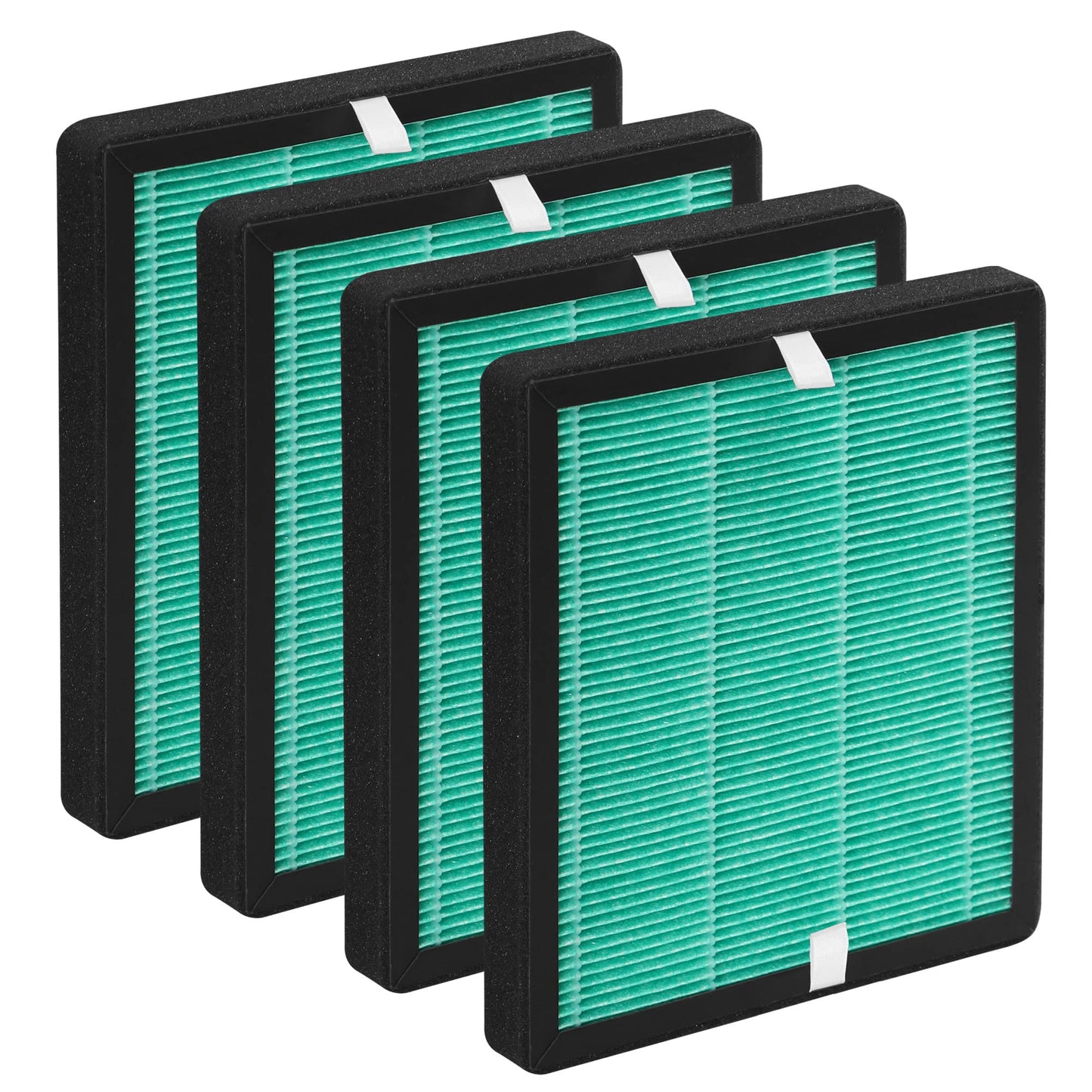 GoKBNY 4-Pack R1/P1801/P1802 Replacement Filter Compatible with YIOU Purifier R1/P1802 & Elechomes Purifier P1801, 3-in-1 Filters- Deep Green