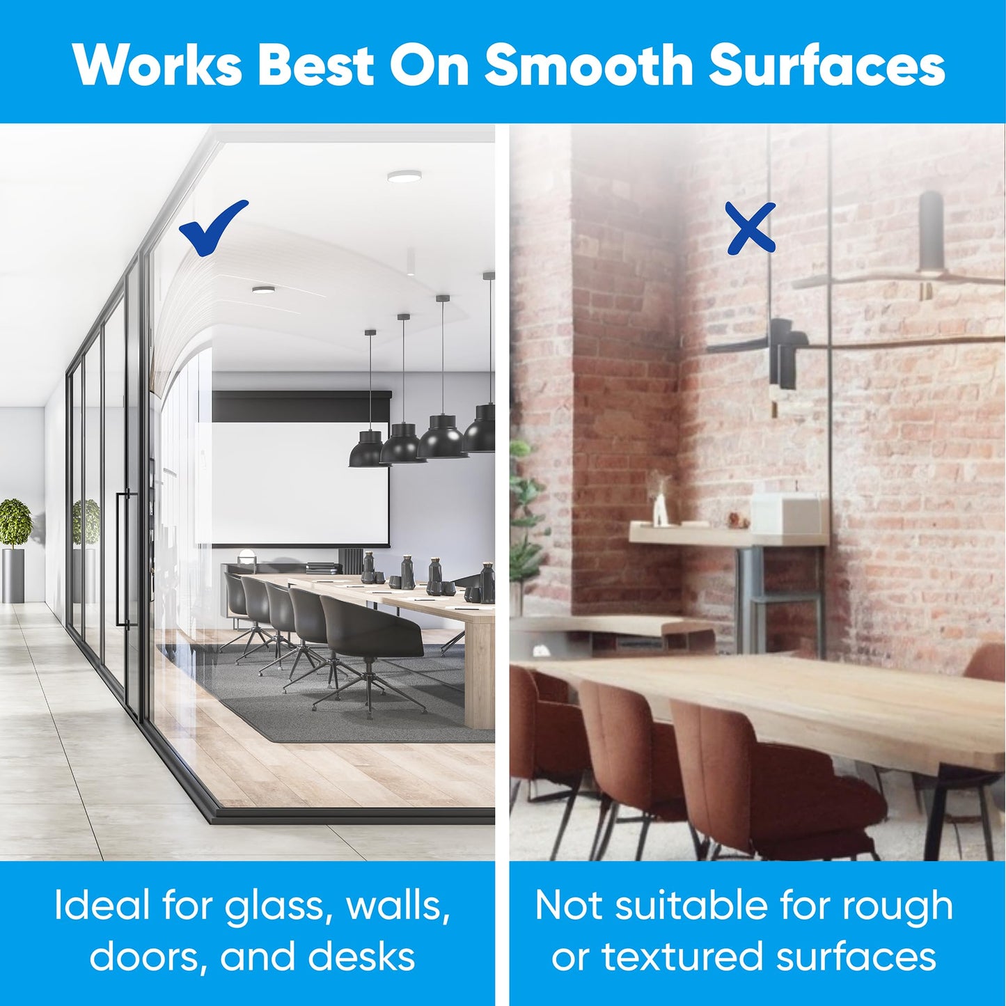 HeatPomelo White Board Paper for Wall, 80" x 36" No Ghosting Peel and Stick Dry Erase Whiteboard Roll, Stain-Proof Self-Adhesive Whiteboard Wallpaper for Home, Office, Classroom