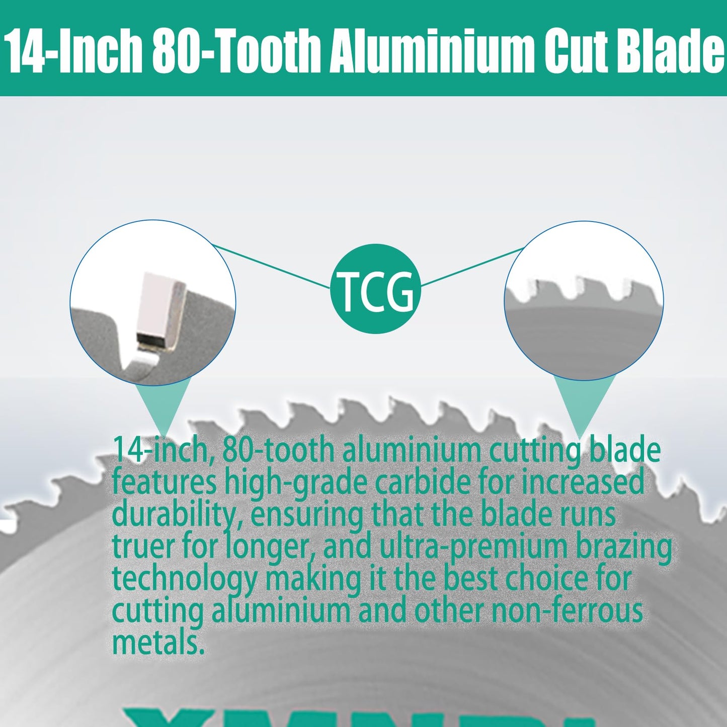 14 Inch 80 Teeth Aluminium Cutting Blade,Replacement for Evolution 14 Inch 80 Teeth Aluminium Cutting Blade,Compatible with Evolution S355CPSL,S380CPS,EVOSAW380,Dewalt DW872 and Other Cutting Saws