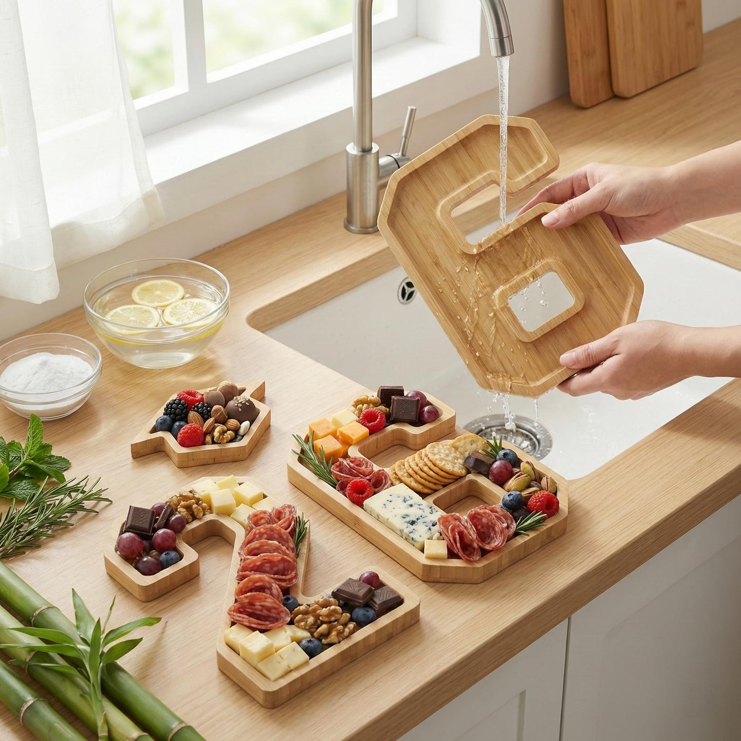 2026 Graduation Decorations - Table Centerpieces - 26 Numbers Charcuterie Board with Graduation Cap - Serving Tray Decoration for Kindergarten Preschool High School College Party Supplies