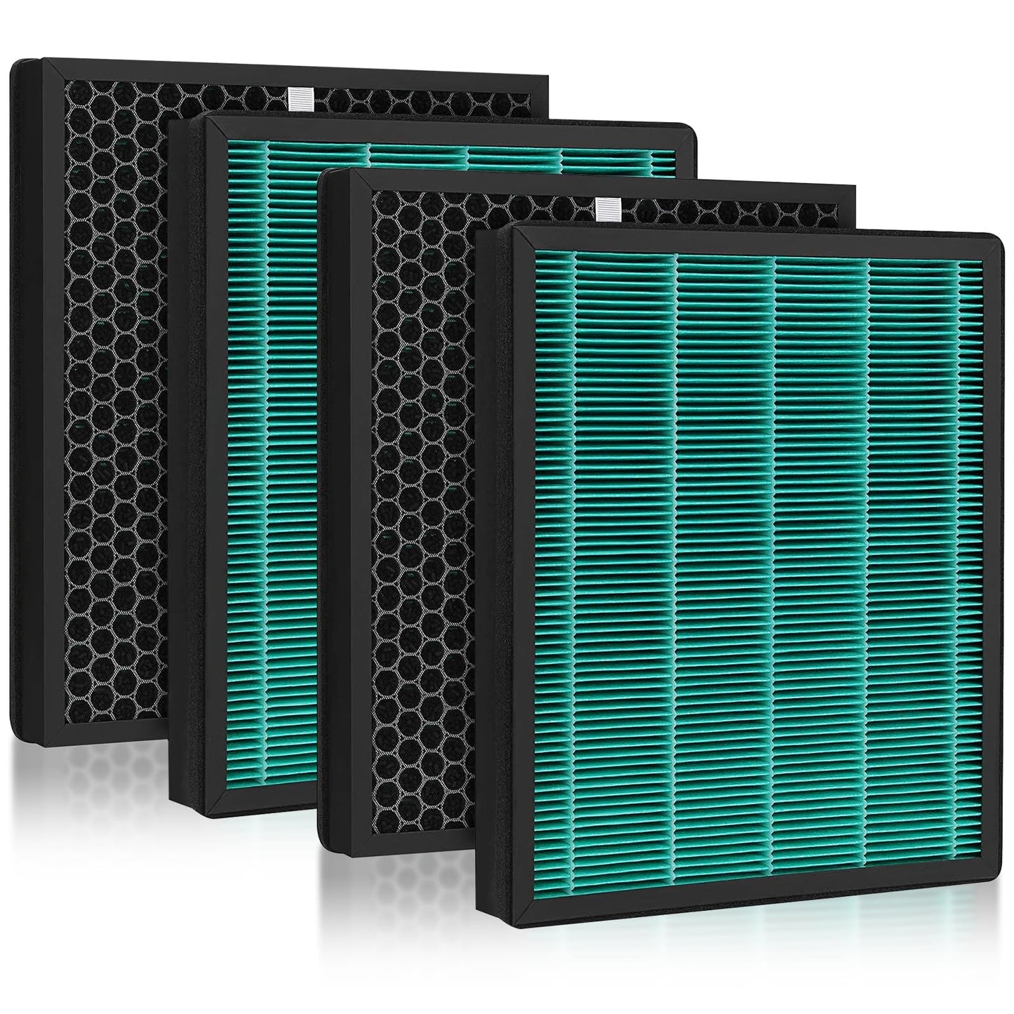 400/400S Replacement Filter Set for Coway AIRMEGA Max2 400/400S 400(G) 400S(G) Air Puri-fi-er, High Efficiency Max 2 Green Particle Dust Lint Filter&Smoke Odor Active Carbon Filter, AP-2015-FP, 2 Set
