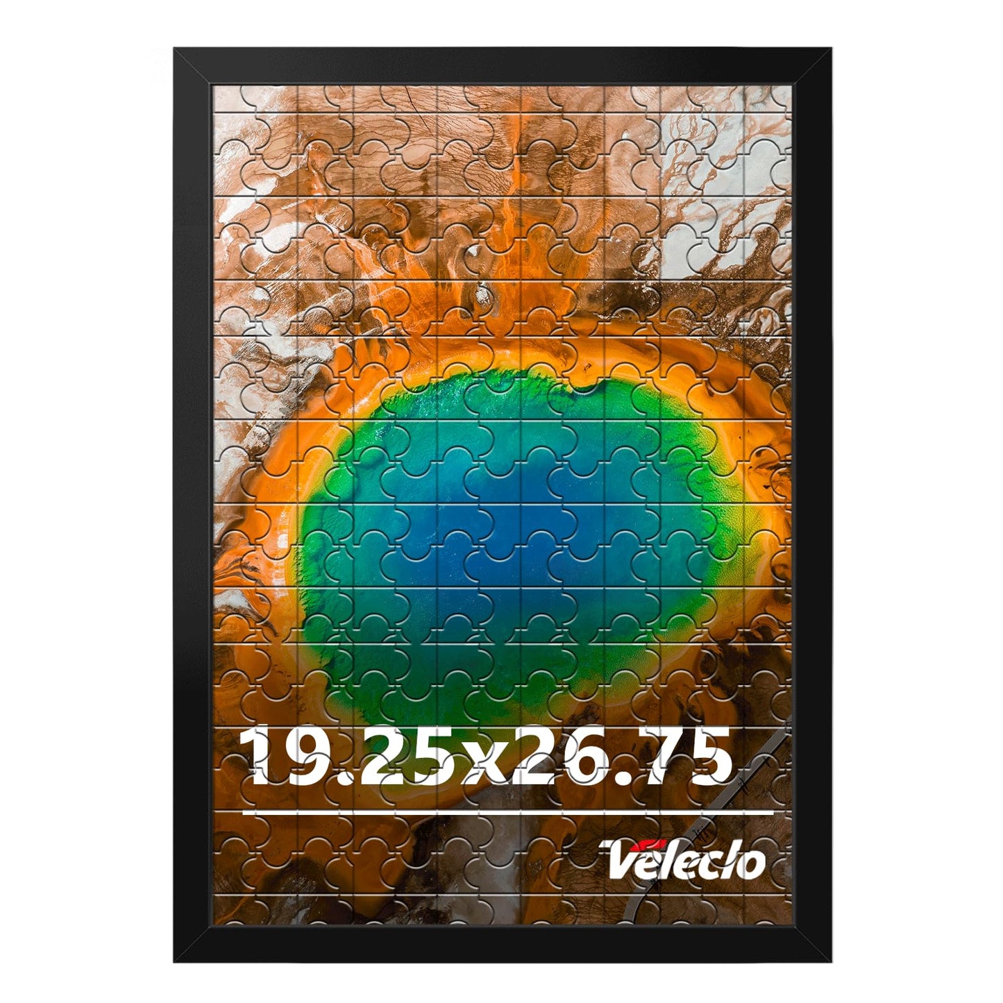 Veleclo 19.25x26.75 Picture Frame for Wall Display, 19.25x26.75 Black Picture Frame with Shatter Resistant Plexiglass, Stable and Sturdy Puzzle Frame for Wall Display, Handpicked Gift Collection