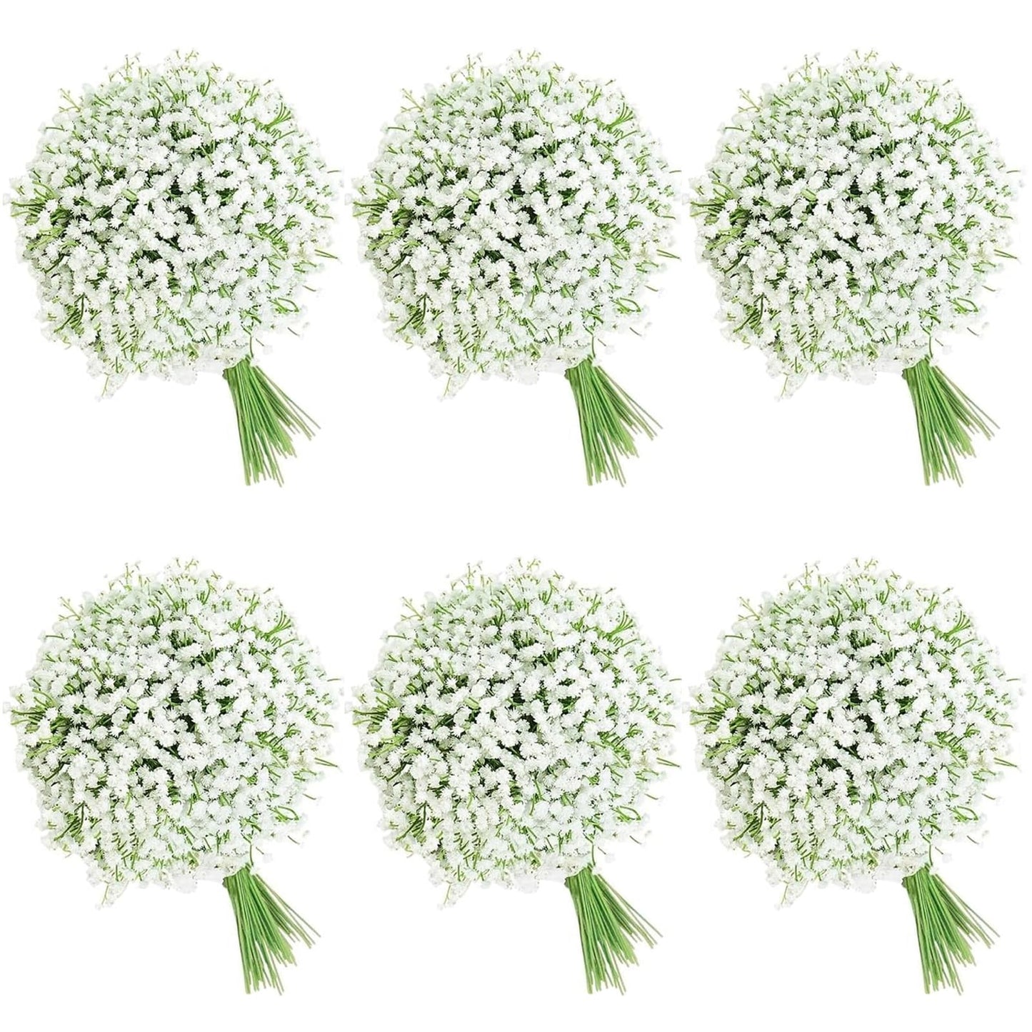 FelineFold 120 Pcs Babys Breath Artificial Flowers, White Babys Breath Flowers Artificial Bulk Real Touch Flowers for Wedding Party Home Garden Decoration
