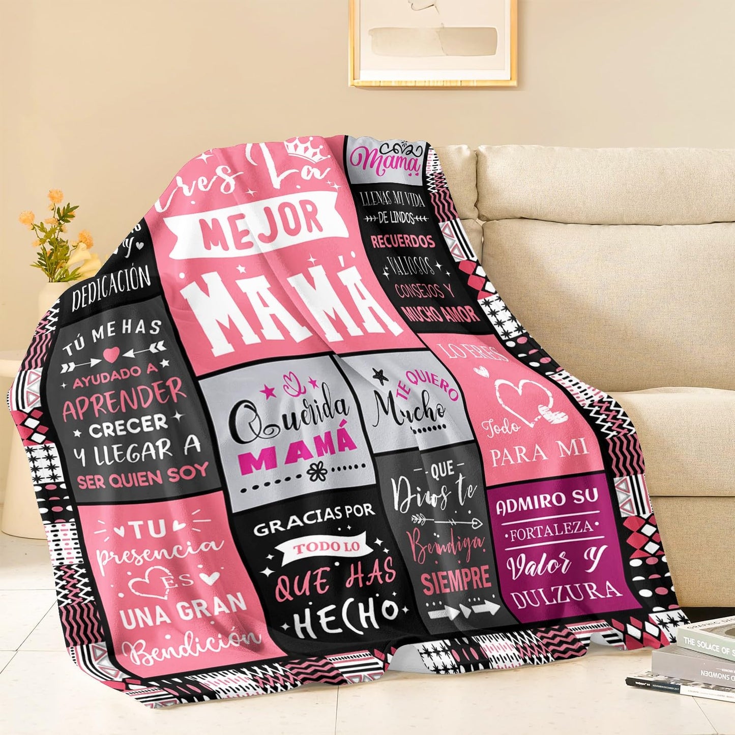 Regalos para Mama - Gifts for Mom in Spanish - Mom Gifts from Daughter Son - Best Mama Ever Presents - Mothers Day Christmas Valentines Day Birthday Presents for Mother - Mamas Blanket 60"x80"