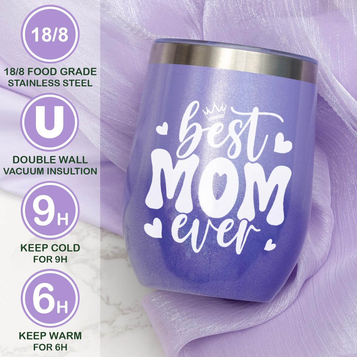 Mothers Day Gifts for Mom, Mom Birthday Gift Ideas Box from Daughter Son, Mommy to be After Birth, Best Mom Ever Tumbler Set Get Well Soon Self Care 7pcs Basket for Christmas, Thanksgiving