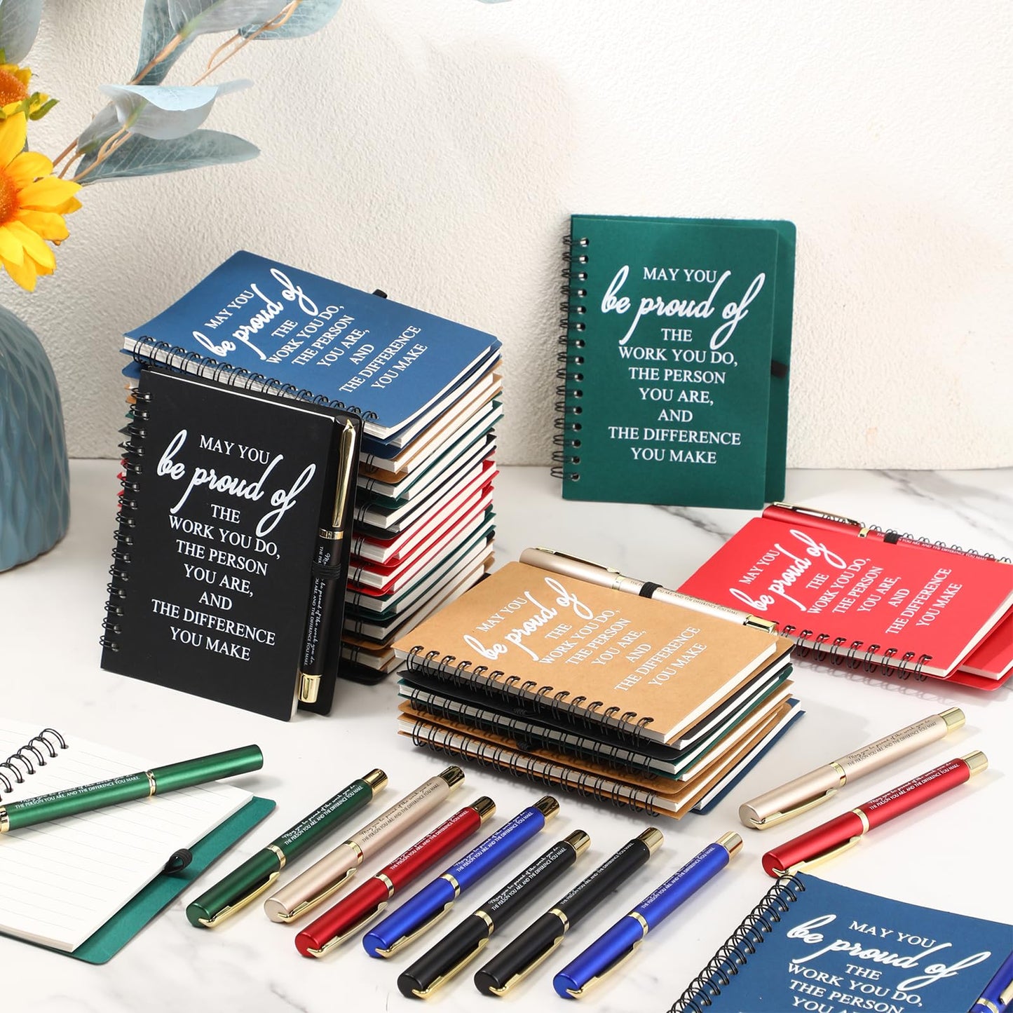 Honoson 30 Sets Group Graduation Appreciation Gifts May You Be Proud of The Work Notebooks with Ballpoint Pen Bulk 2026 CNA Thank You Notebooks for Team Staff Nurse CNA Week Gifts