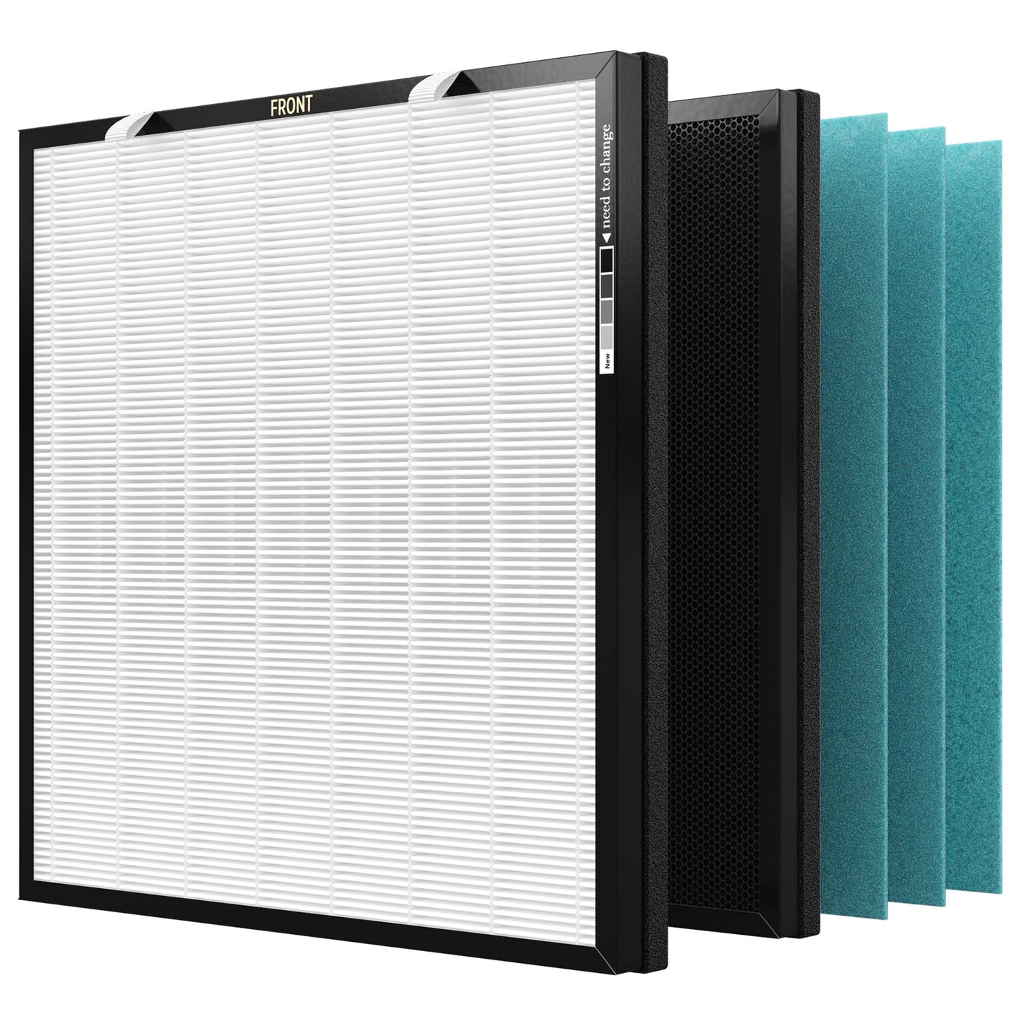 CFKREYA RFM80 Filter Replacement, Compatible with Max Air Purifier OVHM80, Replacement Part# RFM80, 3 Extra Pre-Filters + 1 Efficiency Filter + 1 Carbon Filter (1 Set)
