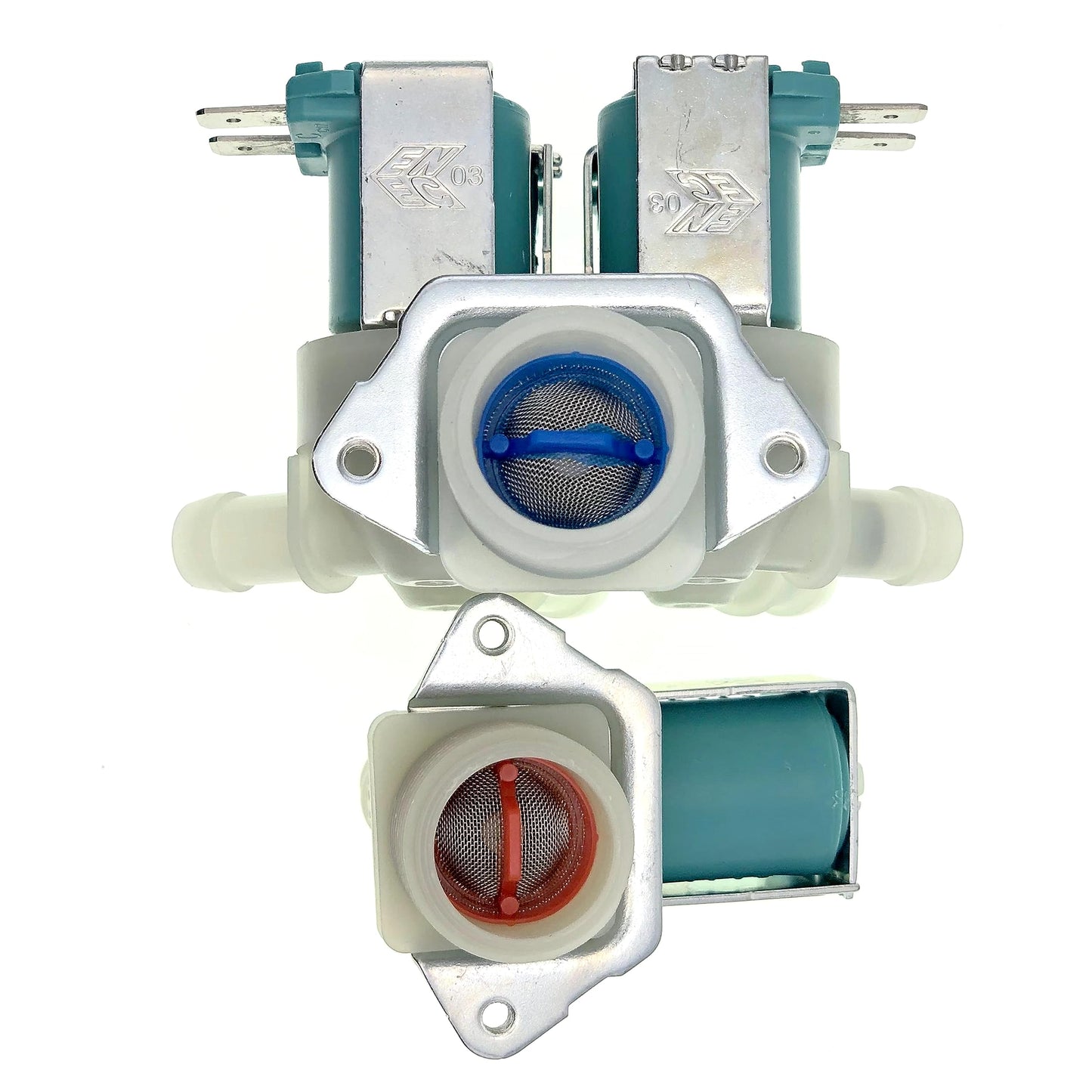 DC62-00214M+DC62-30314K Washer Cold & Hot Water Inlet Valve Fit for Samsung, Maytag Washer, Replace AP5623062, 2979589, PS4208704, DC62-30314H, 1810145 120V 60Hz.