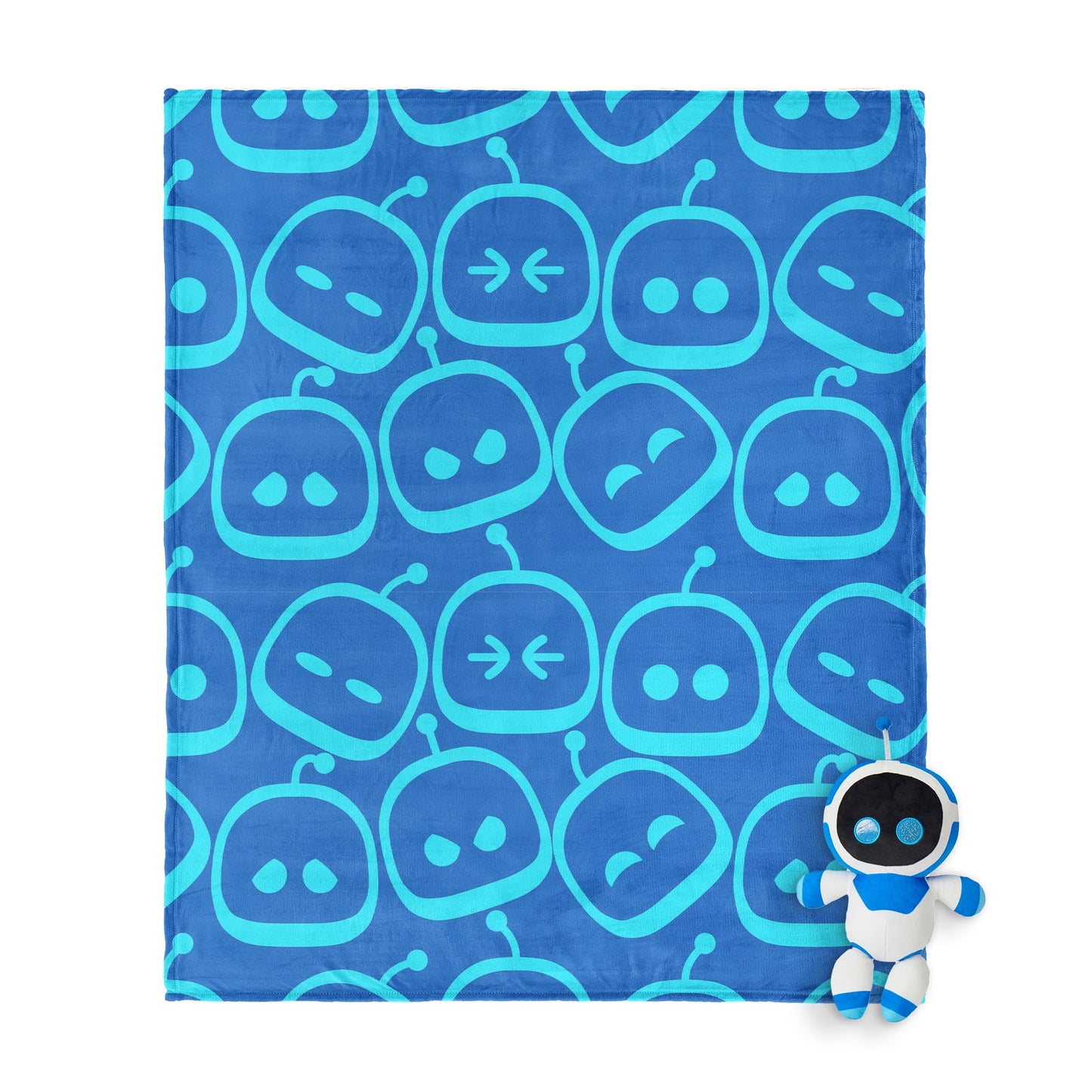 Northwest Astrobot Hugger Pillow & Silk Touch Throw Blanket Set, PlayStation Stuffed Pillow, 50x60 inch Blanket and 11 inch Plushie