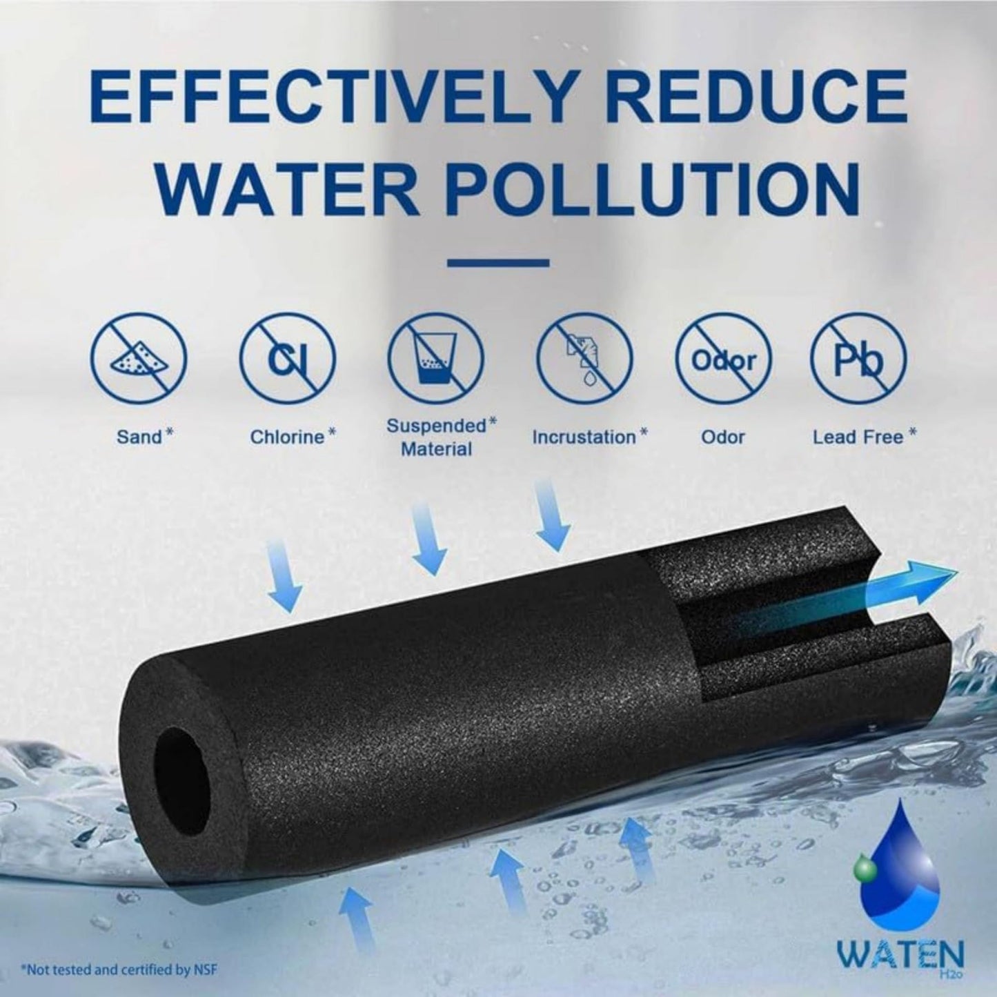 ICE2 F2WC9I1 ICE Maker Filter Replacement, Compatible with ice2 F2WC9I1 W10565350, W10480323, Used in 50 Ib Ice Maker Machines,2 Pack