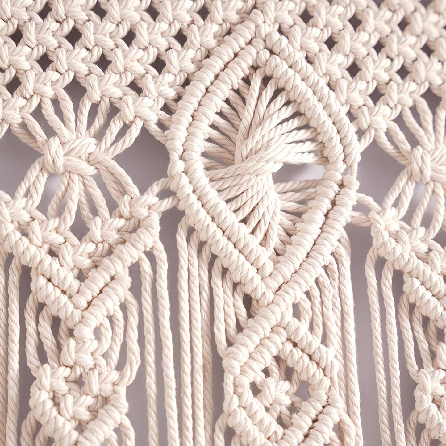 OIHYA Macrame Curtain Wall Hanging Handmade Boho Curtains for Wedding Backdrop Arch Closet Room Divider Boho Wall Decor 40"X80"