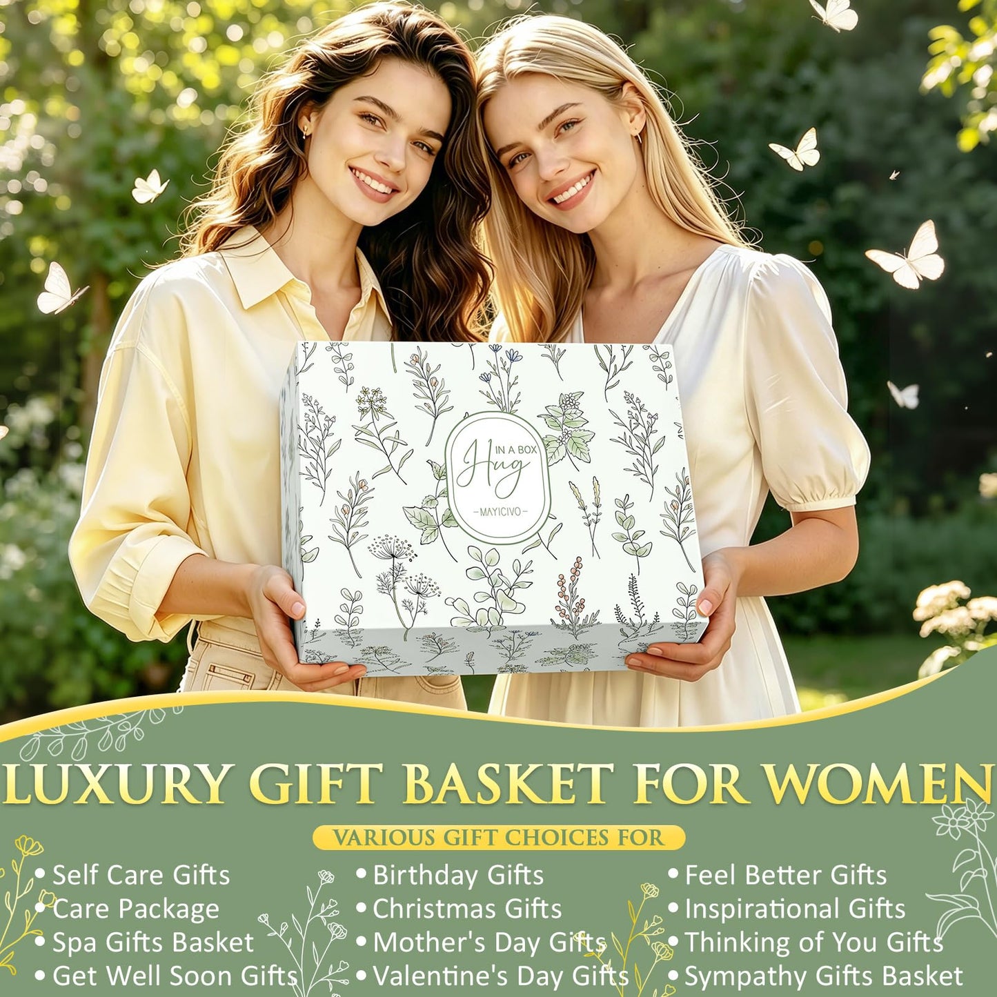Birthday Gifts for Women Self Care Get Well Soon Gift Baskets, Spa Care Package After Surgery Thinking of You Inspirational Cancer Feel Better Sympathy Unique Gifts Set for Women Mom Her Friend Sister