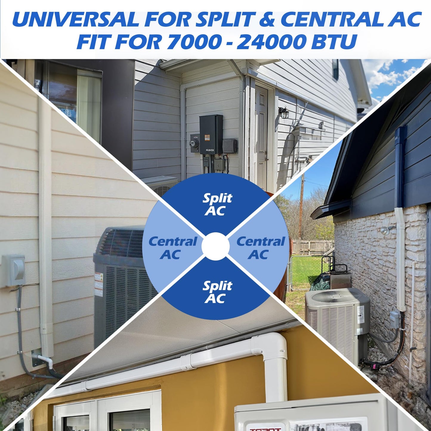 TAKTOPEAK 3'' 17 Ft [Quick Installation] PVC Decorative Line Cover Kit for Ductless Mini Split Air Conditioners, Central AC and Heat Pump Systems