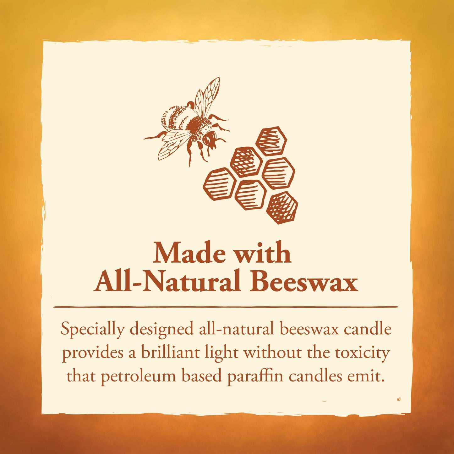 Candle by the Hour 70-Hour Beehive Candle, Eco-friendly Natural Beeswax with Cotton Wick