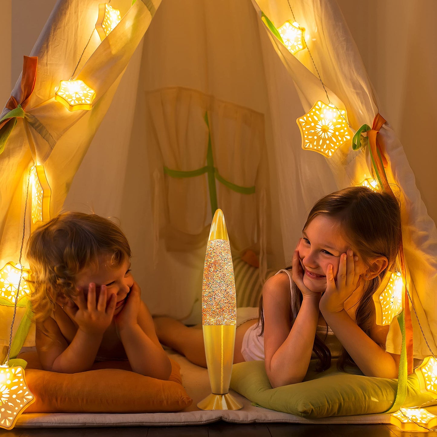 Jambo 16-Inch Rainbow Glitter Lamp I Beautiful Liquid Lamp I Entertaining for Adults and Kids I Perfect Holiday Gift