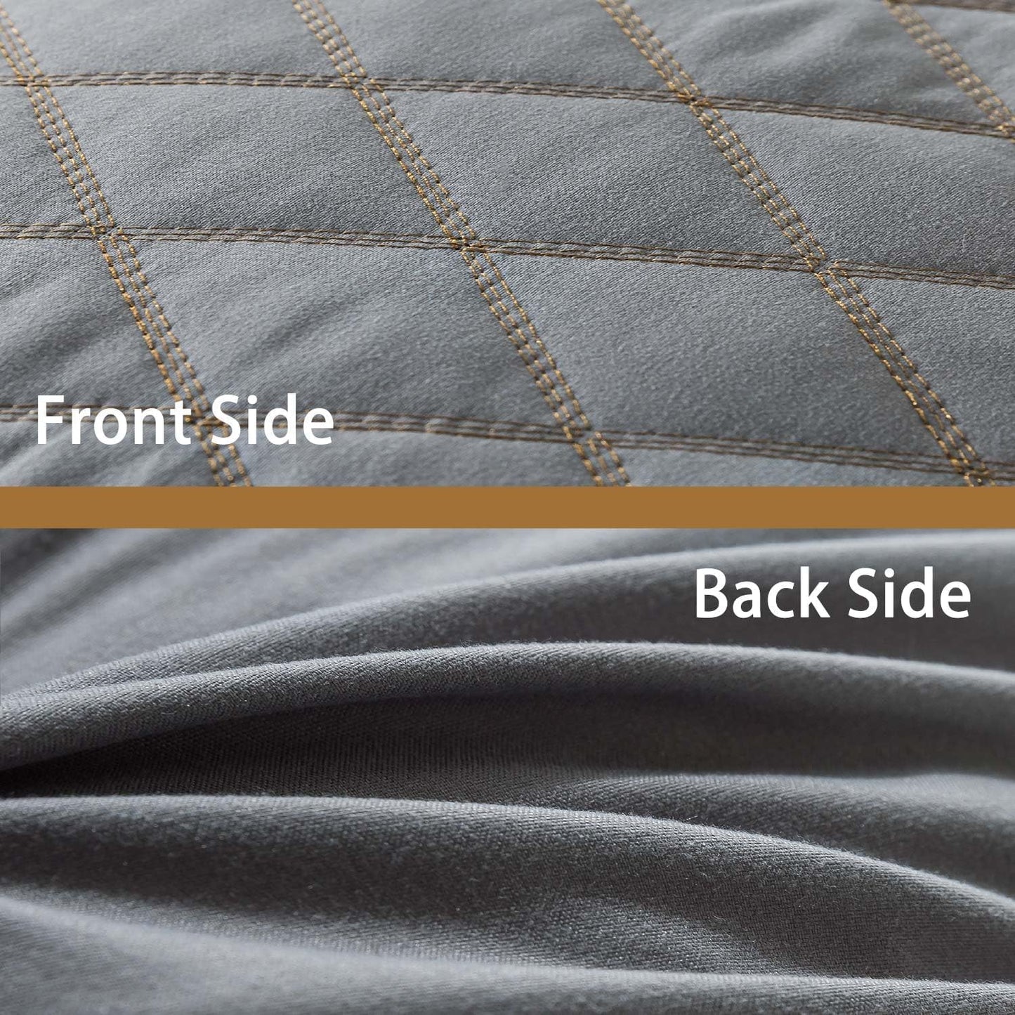 WhatsBedding Memory Foam Body Pillow for Adults, Long Pillow for Sleeping, Full Body Pillow for Bed - Dark Grey