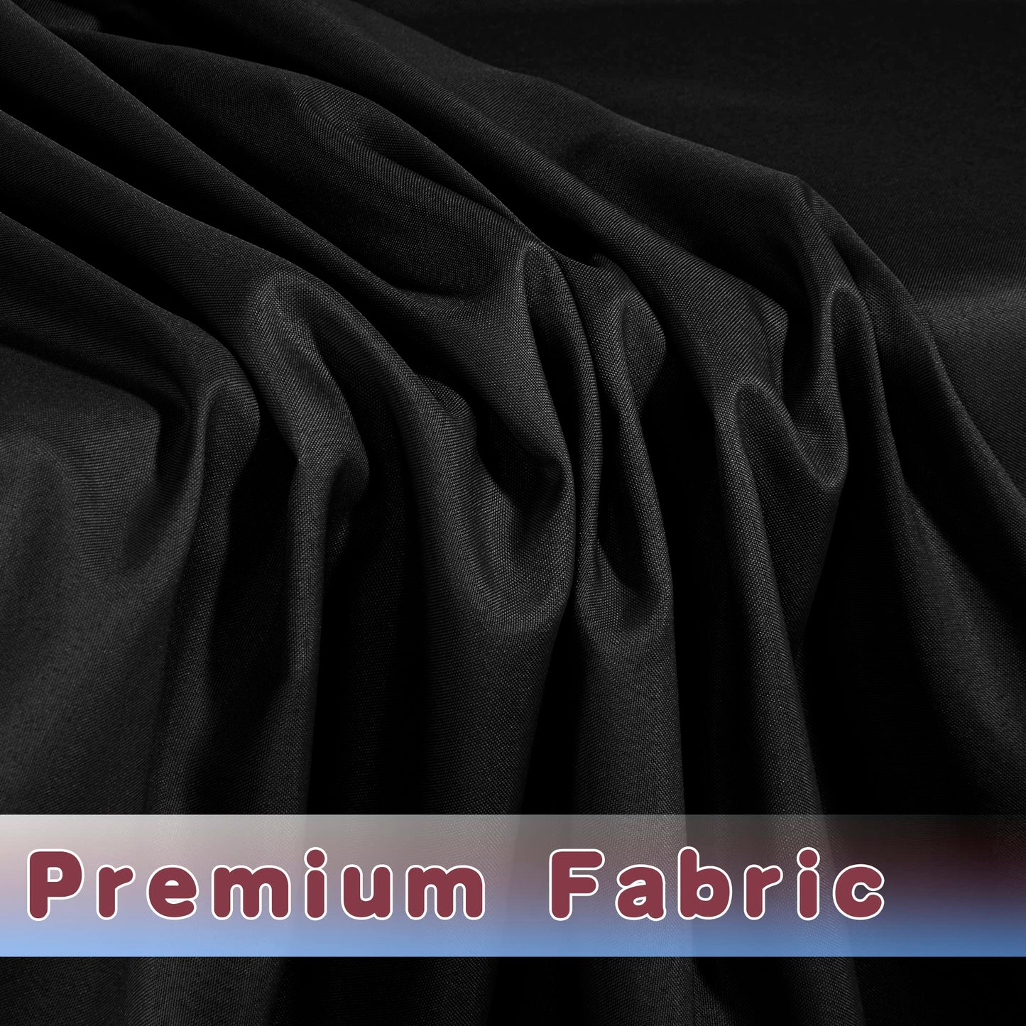 HolidayIdeas Fitted Black Tablecloths - 72 x 30 Inch - 2 Pack Rectangle Table Clothes for 6 Foot Tables, Polyester Fabric Table Cover for Trade Show, Craft Show, Parties, Birthday, Wedding