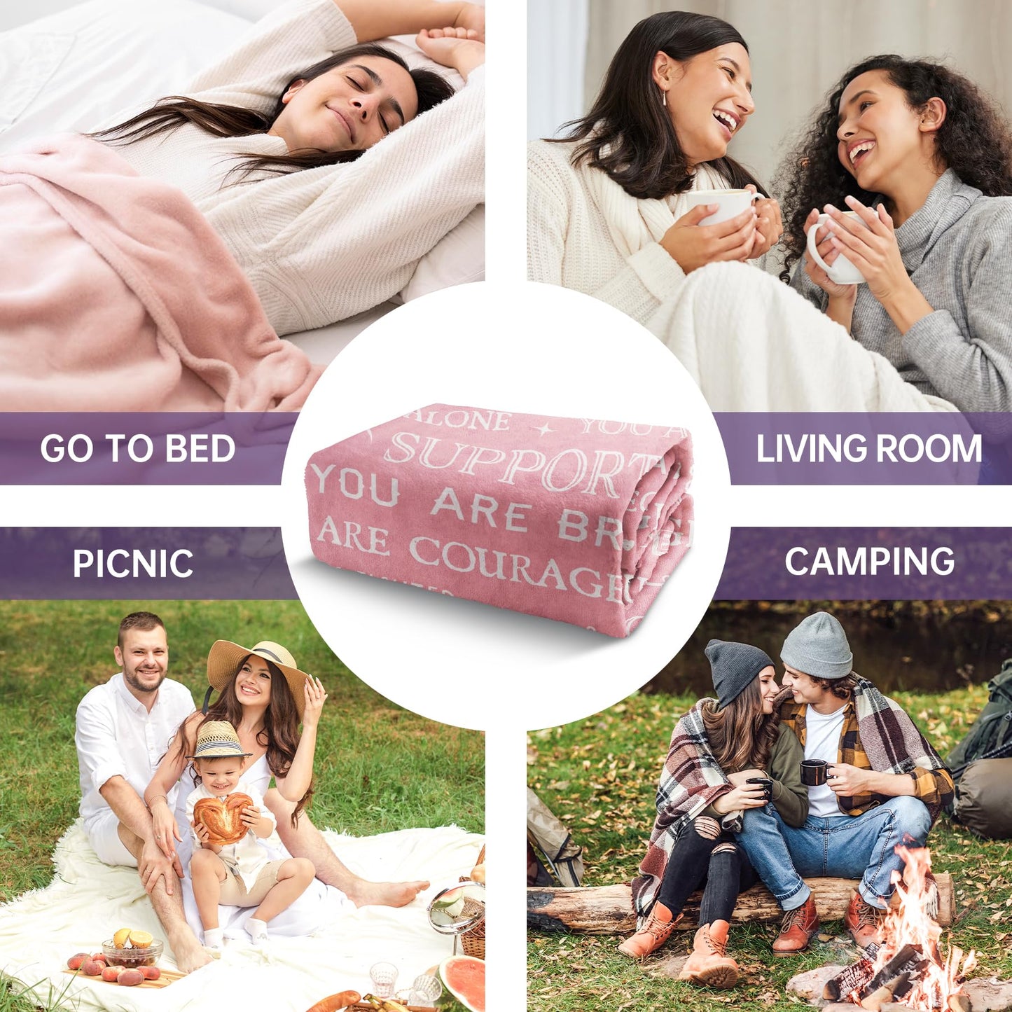 SteadStyle Get Well Soon Gifts for Women- Inspirational Gifts Blanket, Feel Better After Surgery Gifts for Sick Women, Thinking of You Gift for Her Friend Sister Coworker, 60'' x 50''