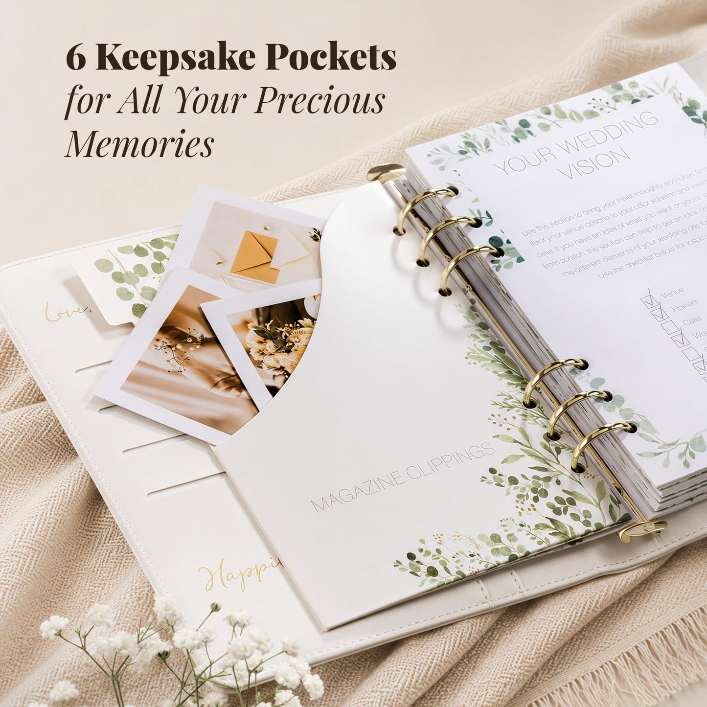 Wedding Planner Book and Organizer - Faux Leather 'Future Mrs' Wedding Planning Book and Organizer I Wedding Binder with Pen & Bookmark. Includes Bridal Countdown Calendar I Designed in USA
