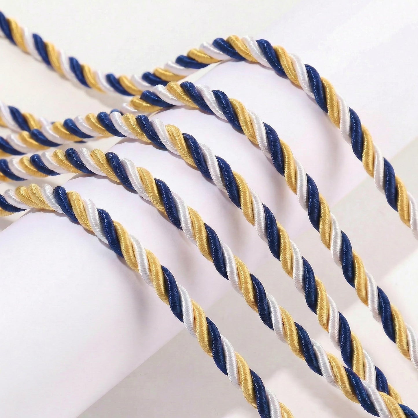 TFTAFAN 36 pcs Graduation Honor Cords Bulk 68" Grad Braided Honor Cord with Tassel for Commencement, Academic Achievements, School Ceremonies and Student Organizations (Royal Blue White and Gold)