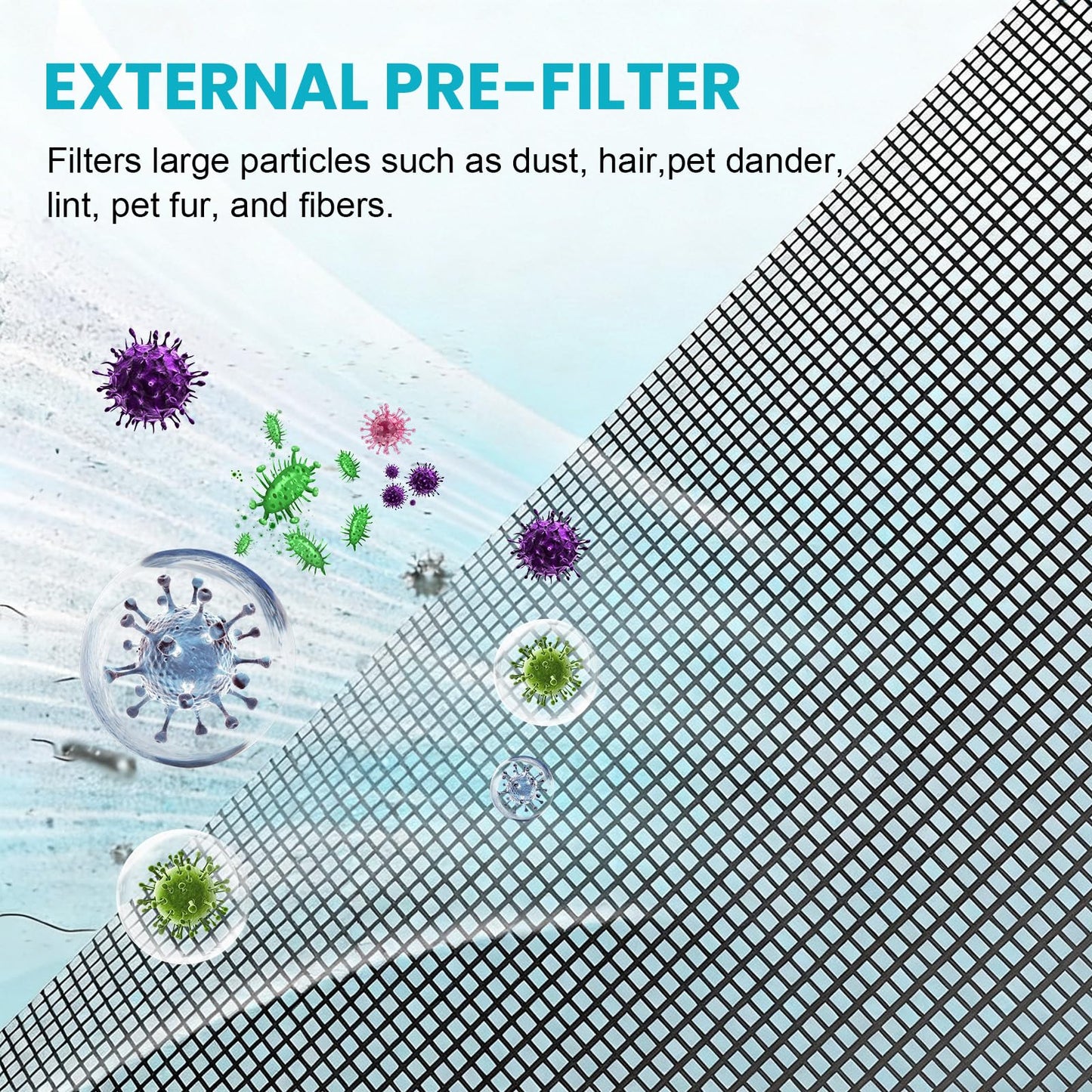 4 Pack Vital 100 Replacement Filter Compatible with Levoit Vital 100 Air Purifier, 3-in-1 H13 HEPA High-Efficiency Activated Carbon for Home Large Room, Part Vital 100-RF