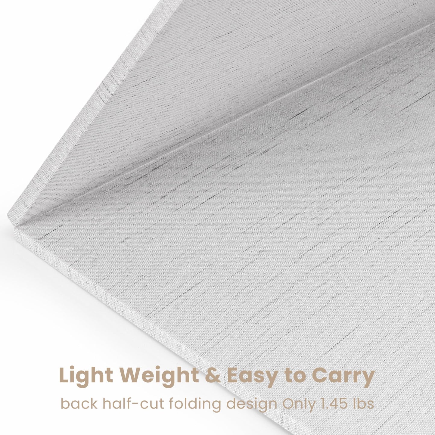 Lightomorrow Bulletin Board 36 x 24 inches, 3' x 2' Linen Board for Wall, Decorative Fabric Pin Board with Safe Removable Adhesive Tapes for Home and Office, Includes 20 Push Pins-Gray Stripes