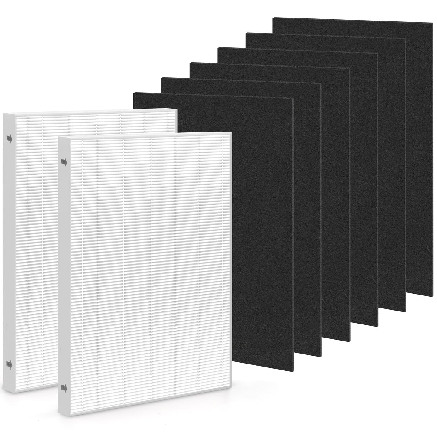 Zouhwaso 2+6 Aera Max 300 HEPA Filter Replacement Compatible with Fellowes AeraMax 290 300 DX95 Air Puri-fier True HEPA Air Filter, Fit AP-300PH HF-300 Part#9287201, 2x H13 HEPA+6x car-bon Pre-Filter