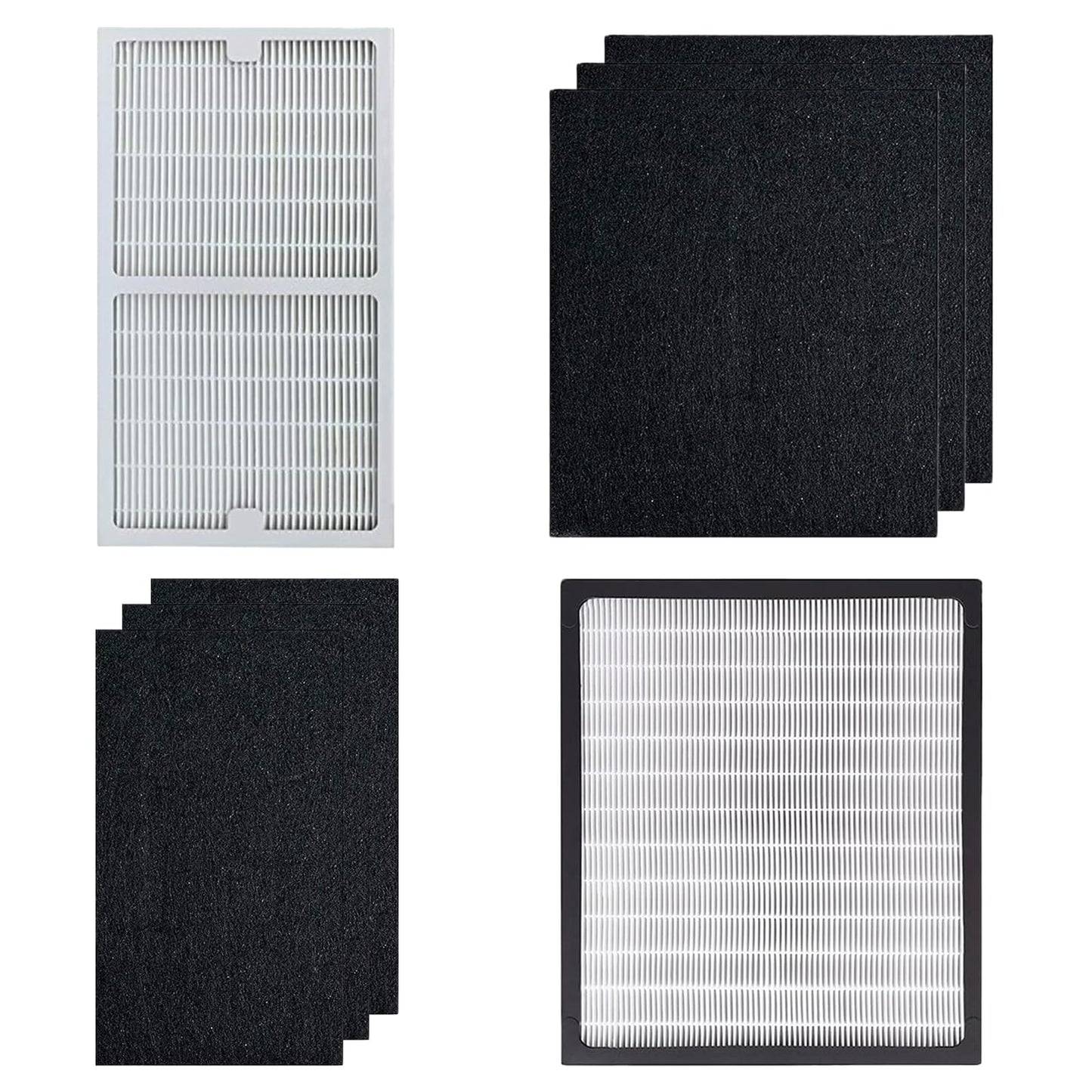 Replacement Filter C + D Compatible with Idylis IAP-10-280 Air Purifier Include 1 C+1 D HEPA Filter & 6 Carbon Filters, Part # IAF-H-100C IAF-H-100D