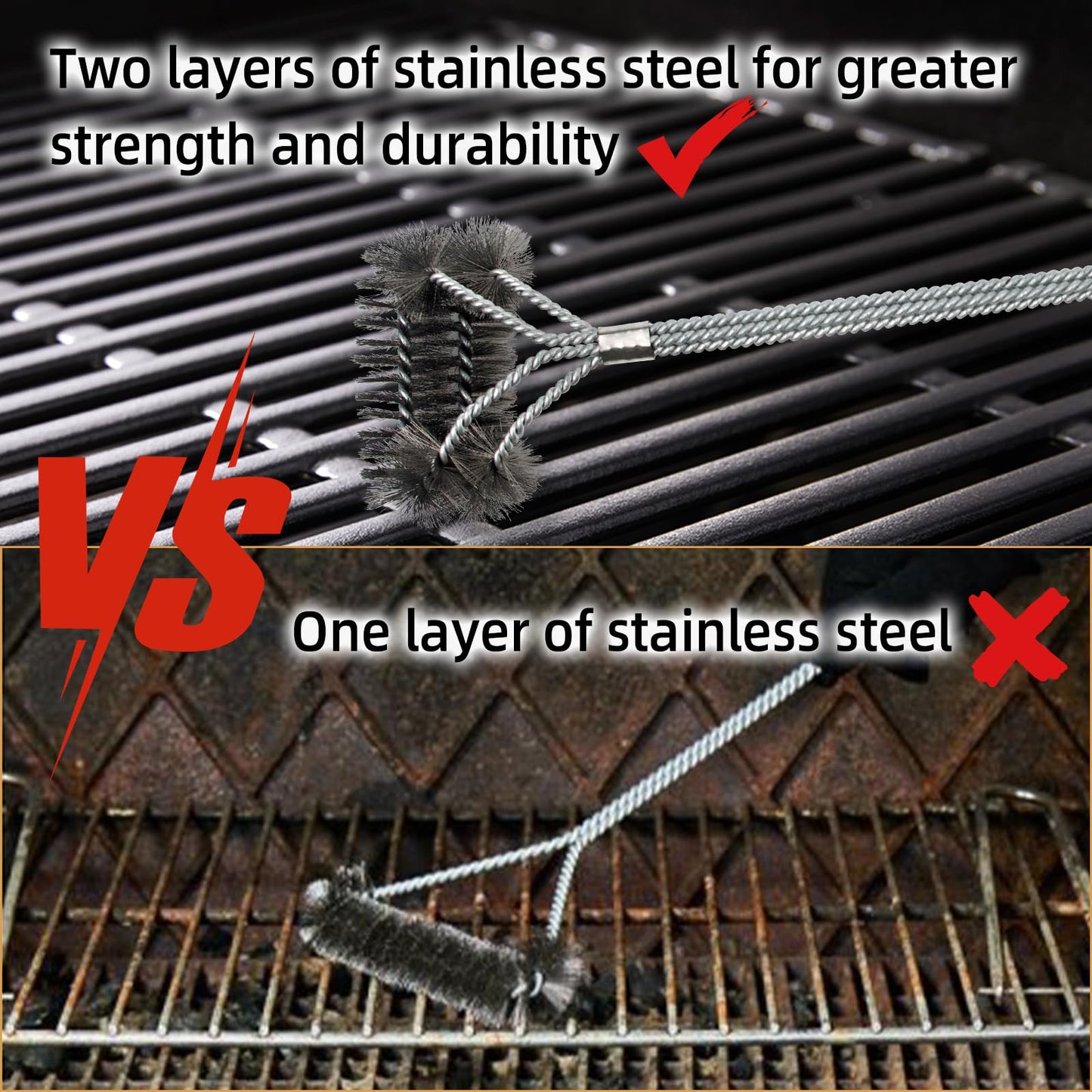 3 Pieces Fryer Cleaning Tools, Stainless Steel Deep Fryer Cleaning Tools, Including Basket Fryer Brush, L-Shape Deep Fryer Cleaning Brush and Fryer Cleanout Rod, Air Fryer Cleaning Brush Tools