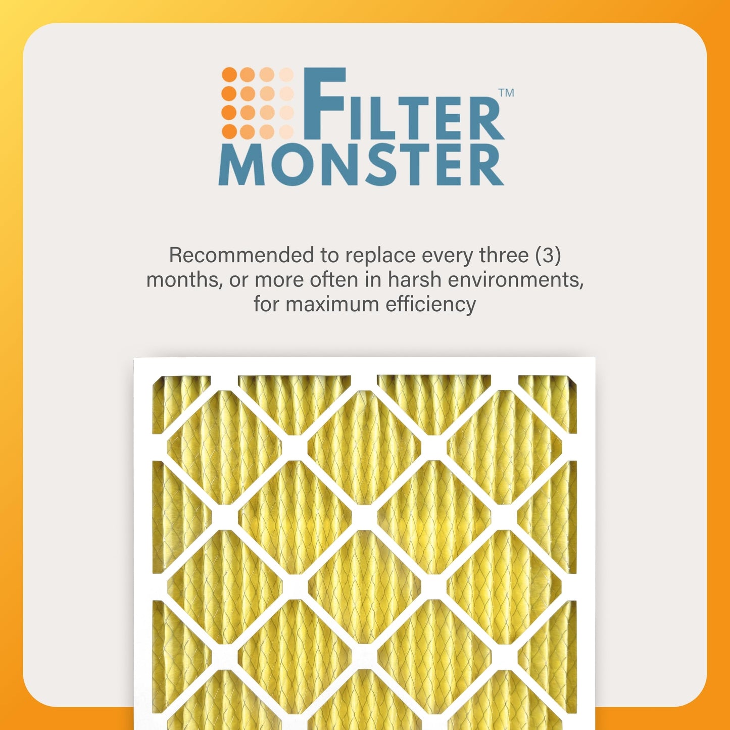 Filter-Monster 20x20x1 Enhanced Defense MERV 11 Pleated HVAC Air Conditioner Furnace Replacement Air Filter, 4-Pack (Actual Filter Dimensions 19.5 x 19.5 x .75 inches)