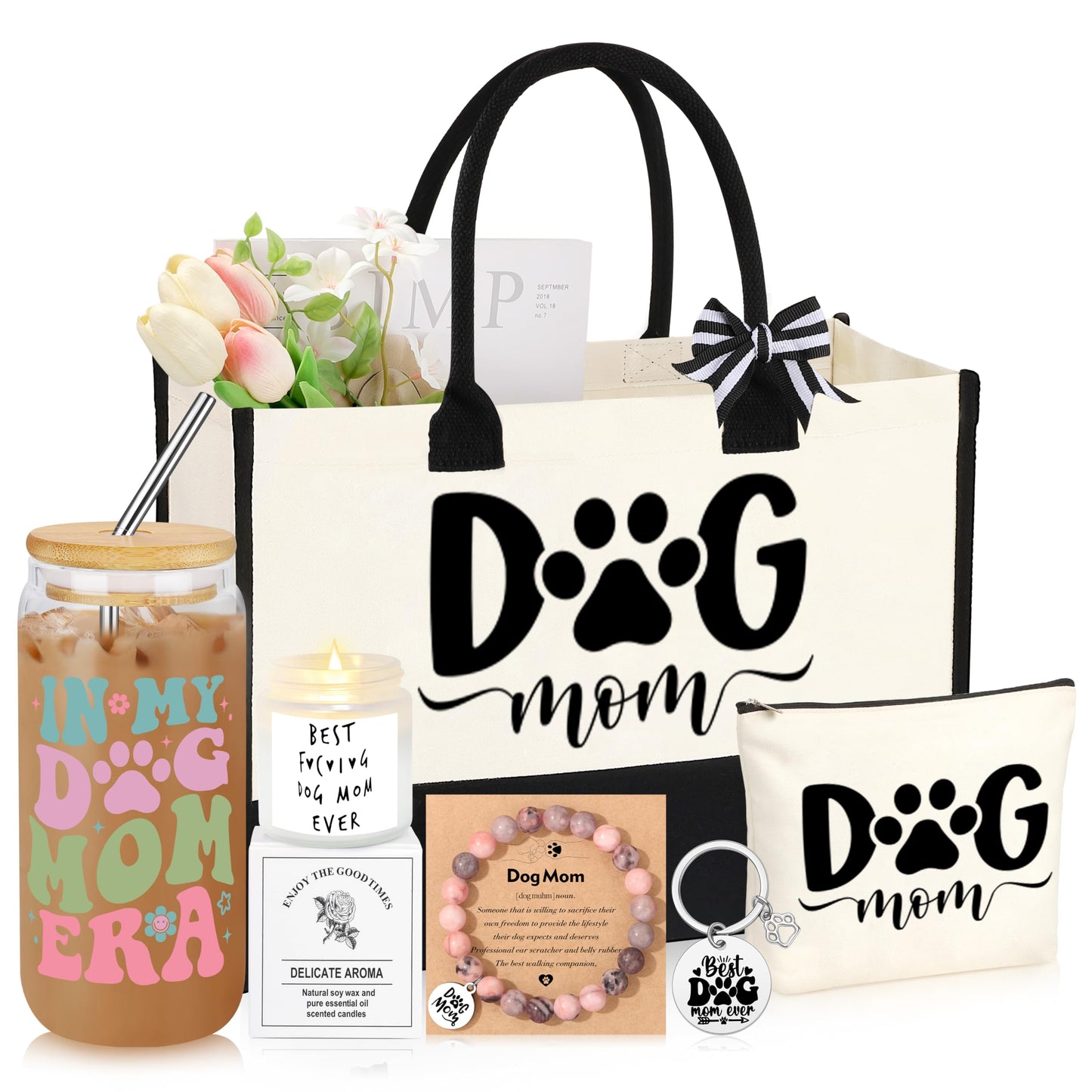 JoycuFF Dog Mom Gifts for Women, Gifts for Dog Lovers, Mothers Day Birthday Gift for Dogs Mom Women Personalized Dogs Lover Gift Set