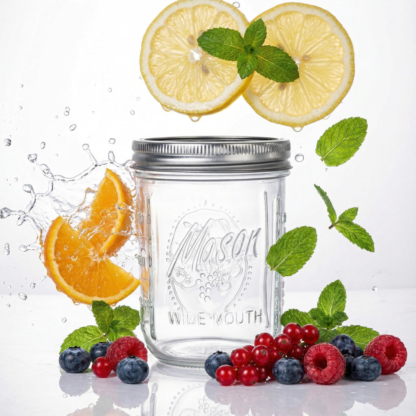 WELLIFE 12 Pack 16 oz Mason Jars with Lids, Wide Mouth Glass Canning Jars, Airtight Leak-Proof Storage Jars for Food, Pickling, Fermenting