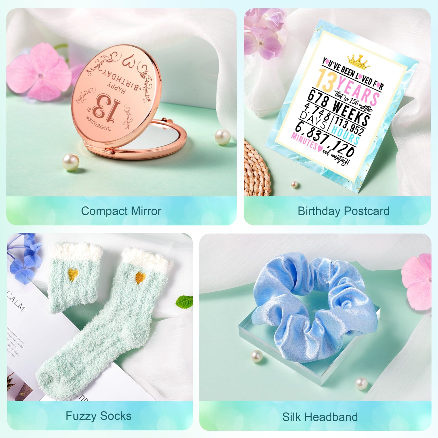 VOELVRAM 13th Birthday Gifts for Girls, 13 Year Old Girl Gifts Happy 13th Birthday Gift Ideas for Teen Girl, Daughter, Niece, Granddaughter, Official Teenager 13th Birthday Gifts for Her