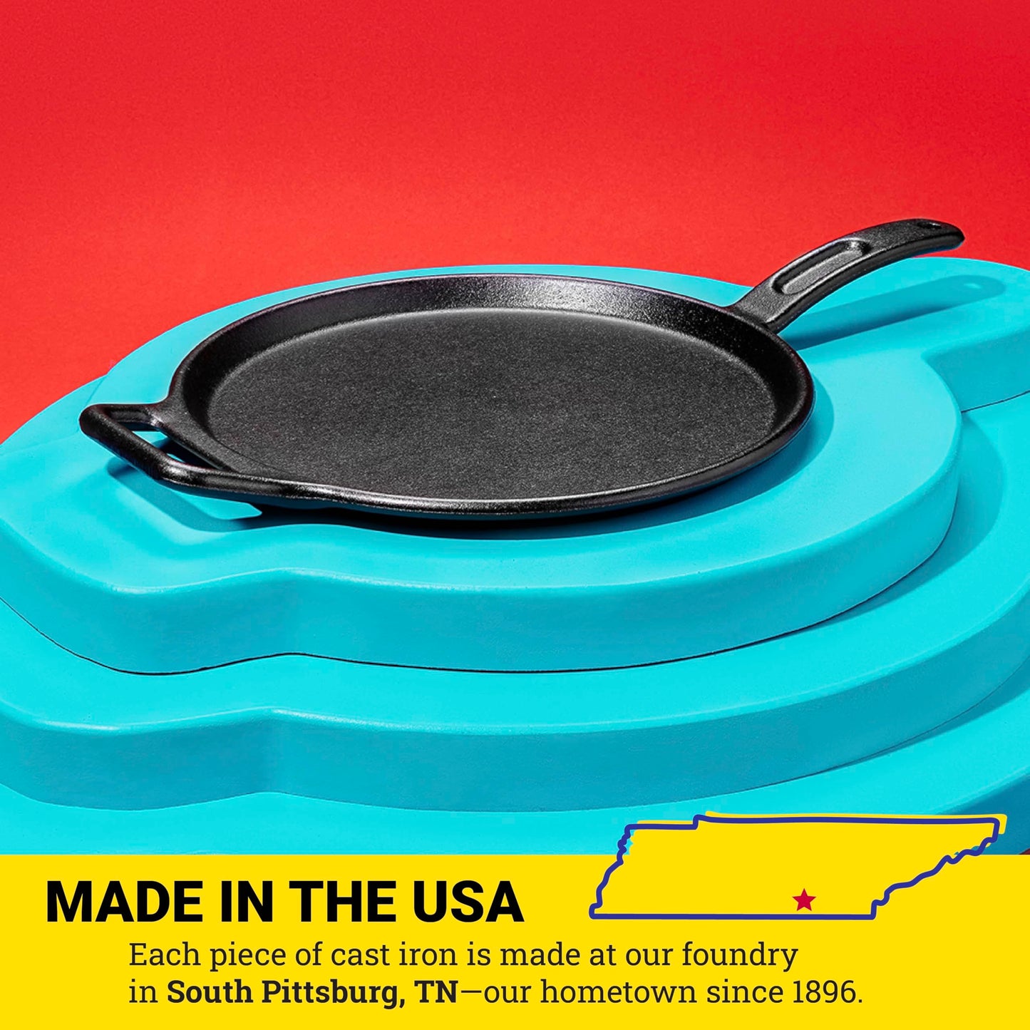 Lodge BOLD 12 Inch Seasoned Cast Iron Griddle, Design-Forward Cookware