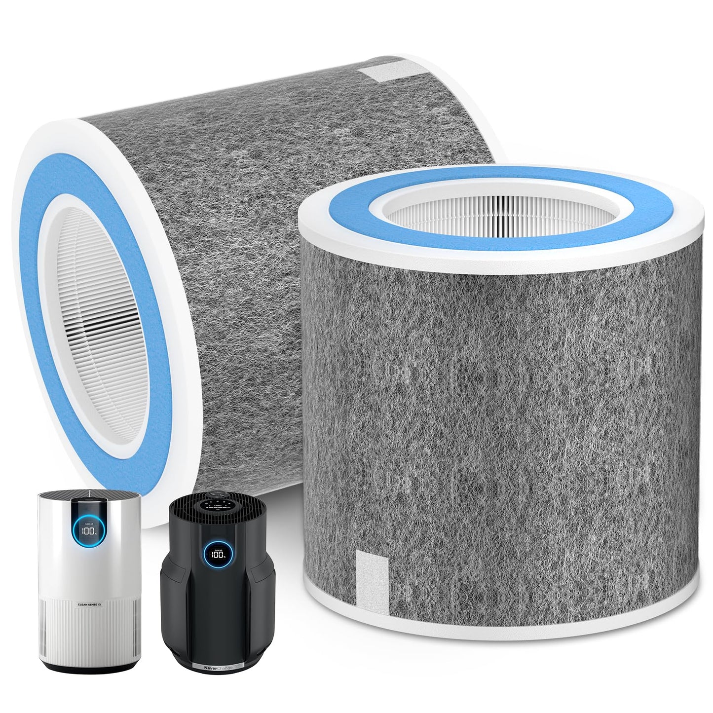 Borgodf 2 Pack HP102 Replacement Filter Compatible with Shark Air Purifier HP100 HP105 HP152 and 3-in-1 Models HC450 HC451 HC452 HC455, Part No. HE1FKPET, HE1FKBAS
